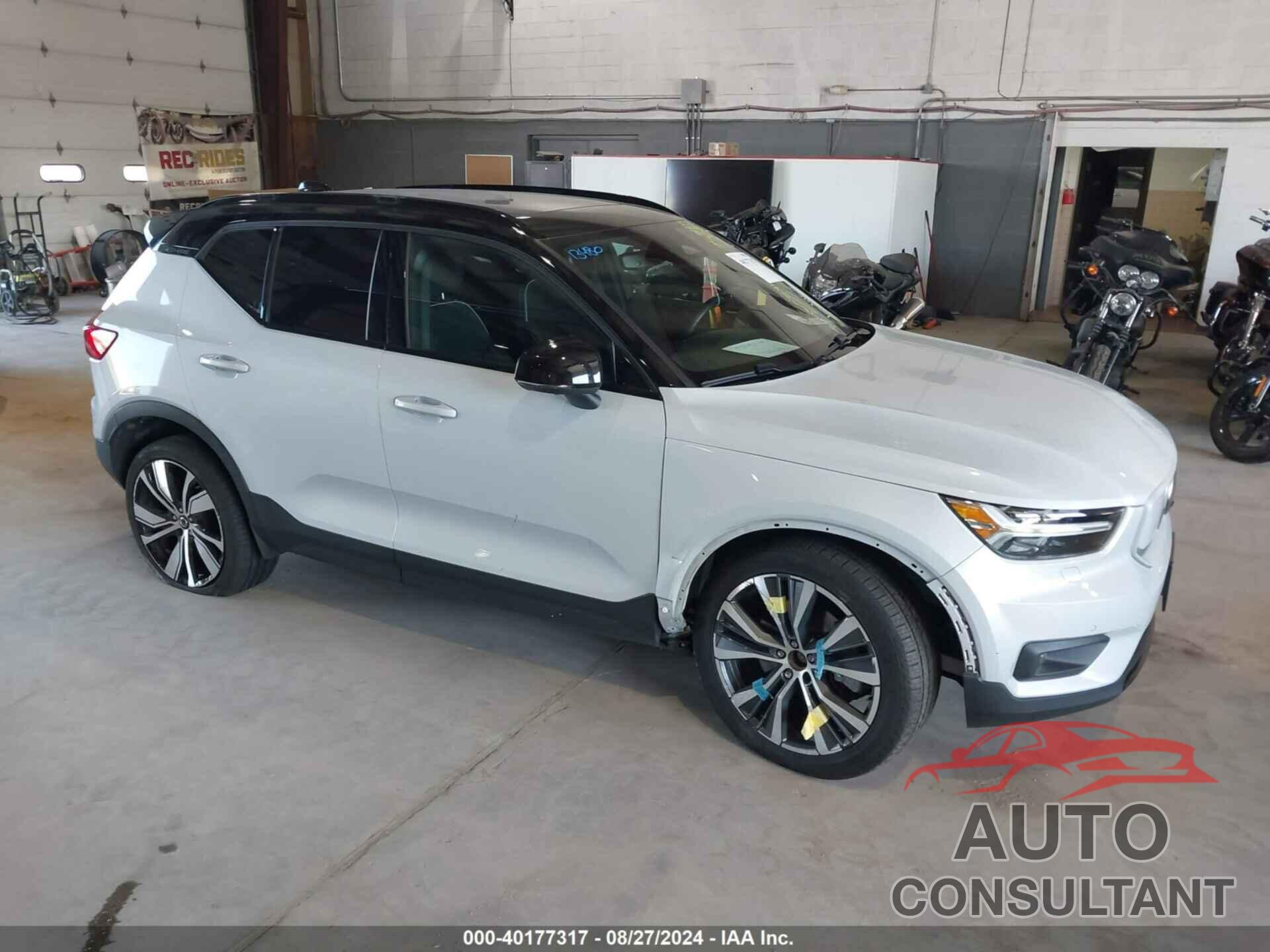 VOLVO XC40 RECHARGE PURE ELECTRIC 2021 - YV4ED3UR5M2462646