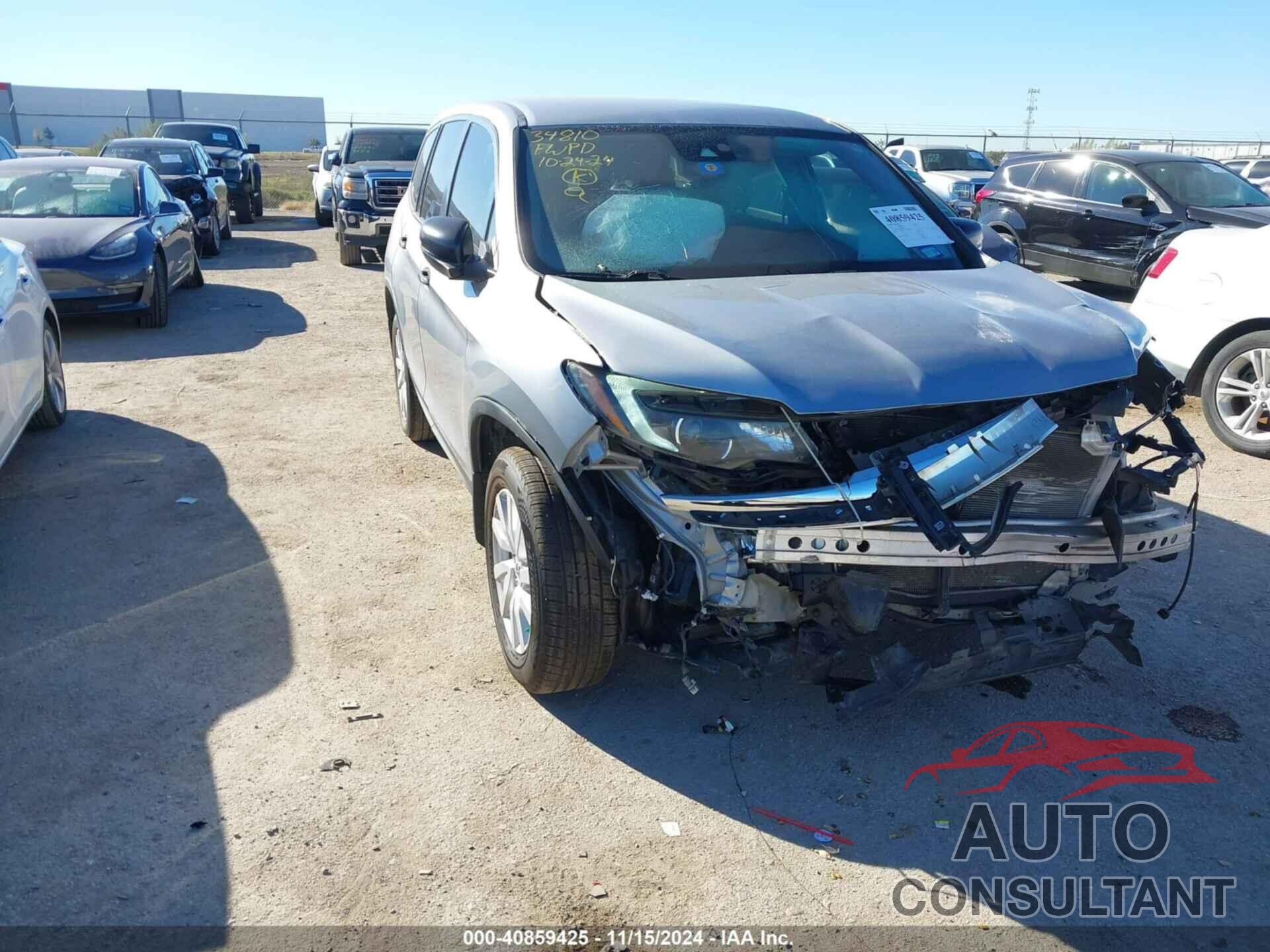 HONDA PILOT 2019 - 5FNYF5H14KB029906