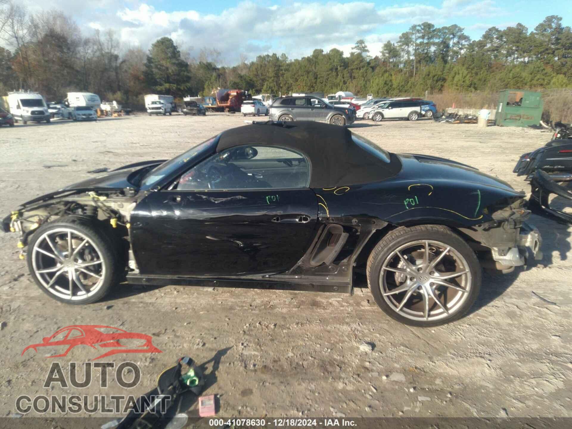 PORSCHE 718 BOXSTER 2017 - WP0CA2A83HS221358