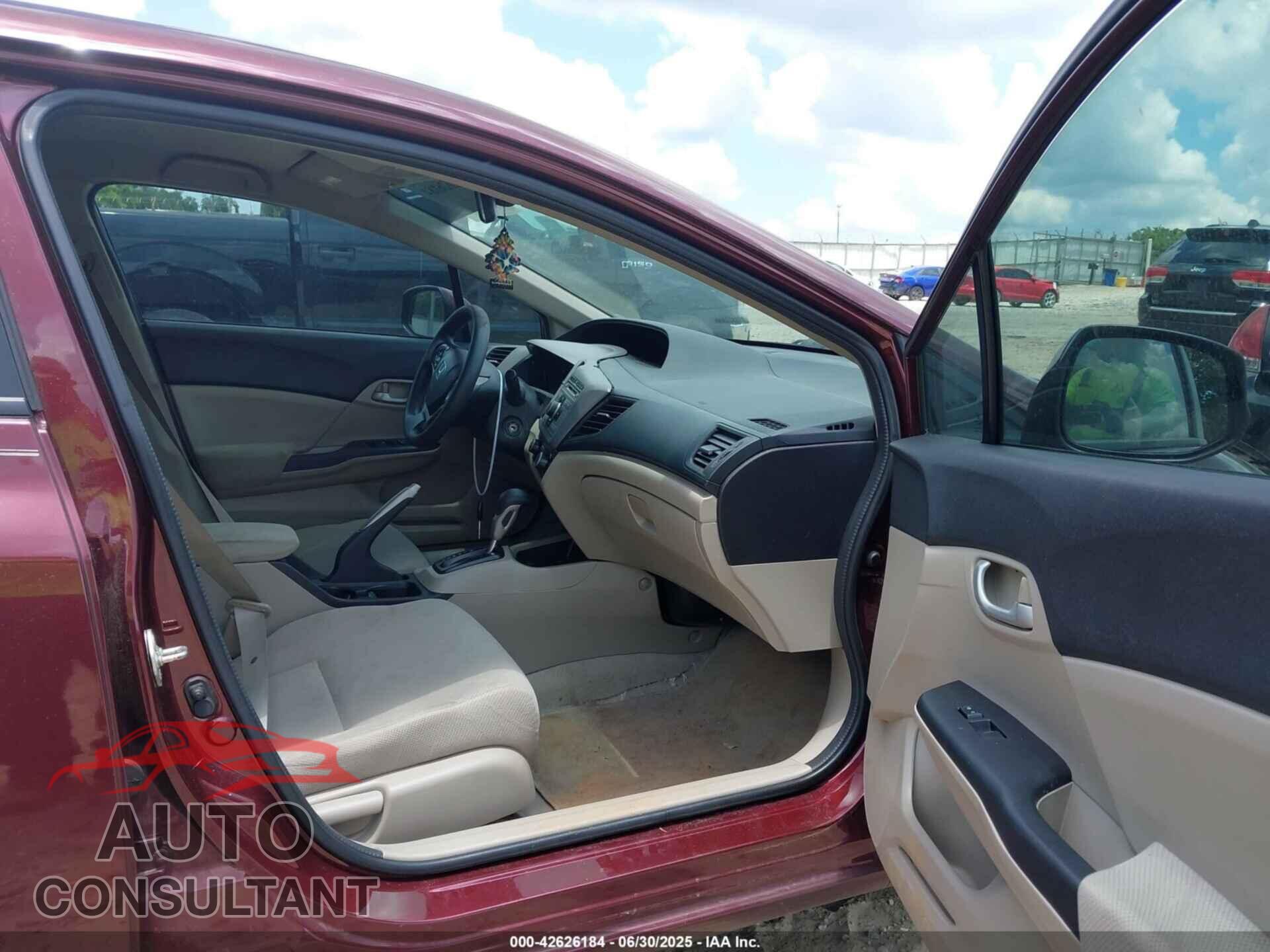 HONDA CIVIC 2012 - 19XFB2F55CE099400