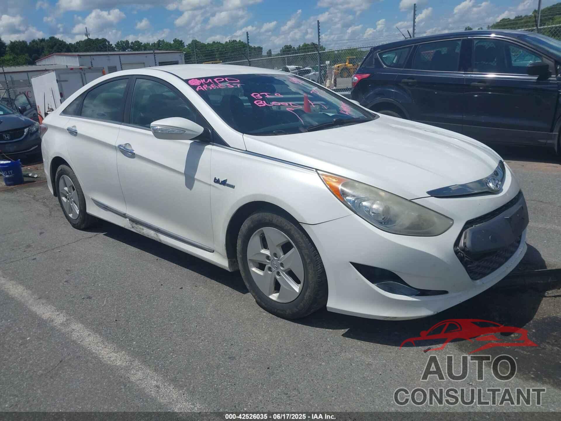 HYUNDAI SONATA HYBRID 2012 - KMHEC4A4XCA037976