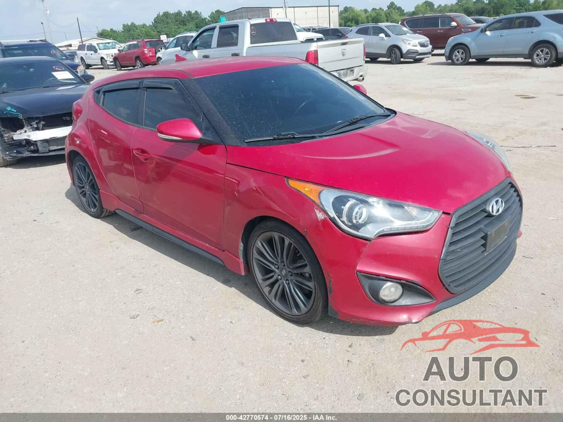 HYUNDAI VELOSTER 2016 - KMHTC6AE2GU284229