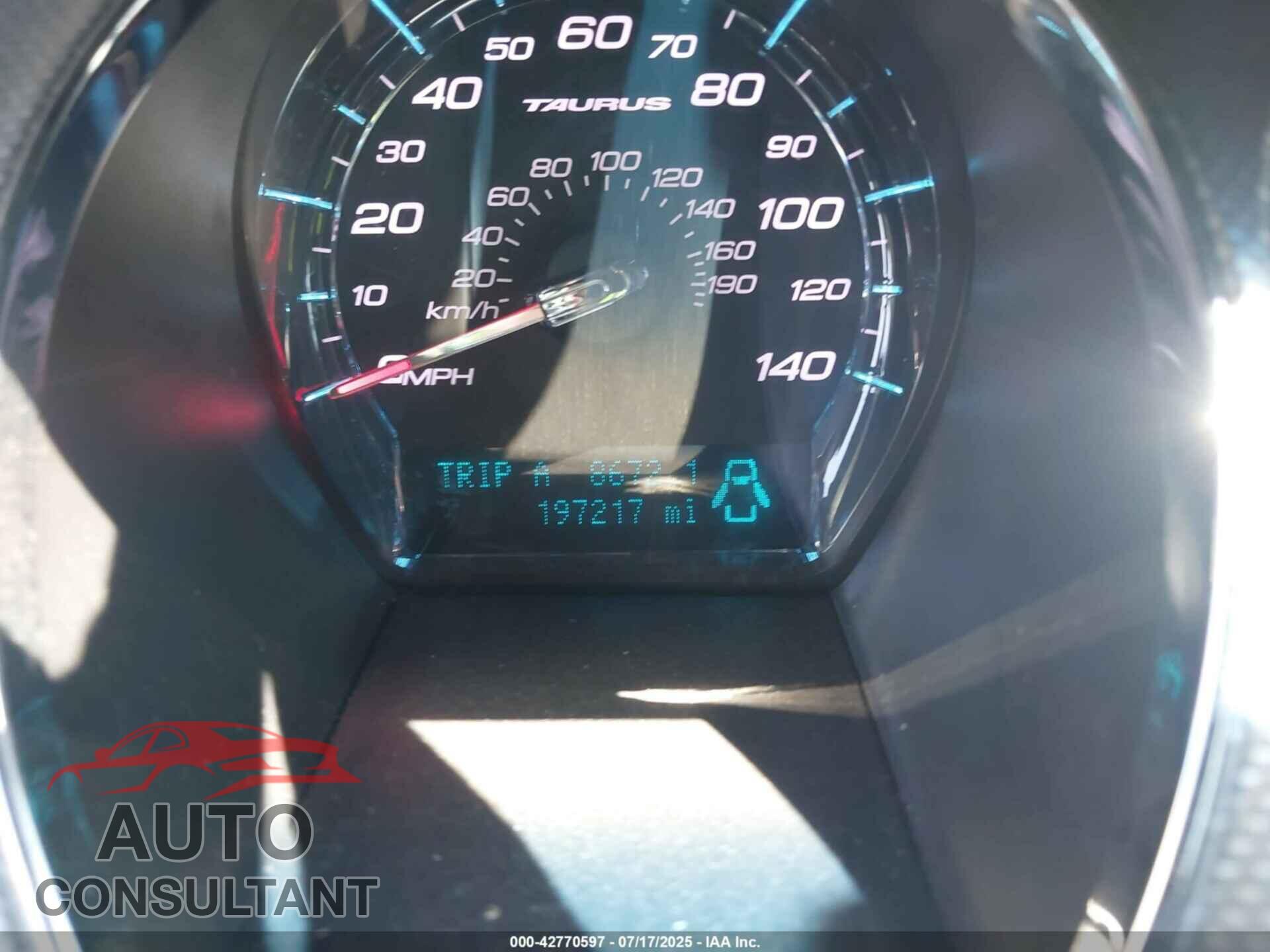 FORD TAURUS 2012 - 1FAHP2HW3CG103286