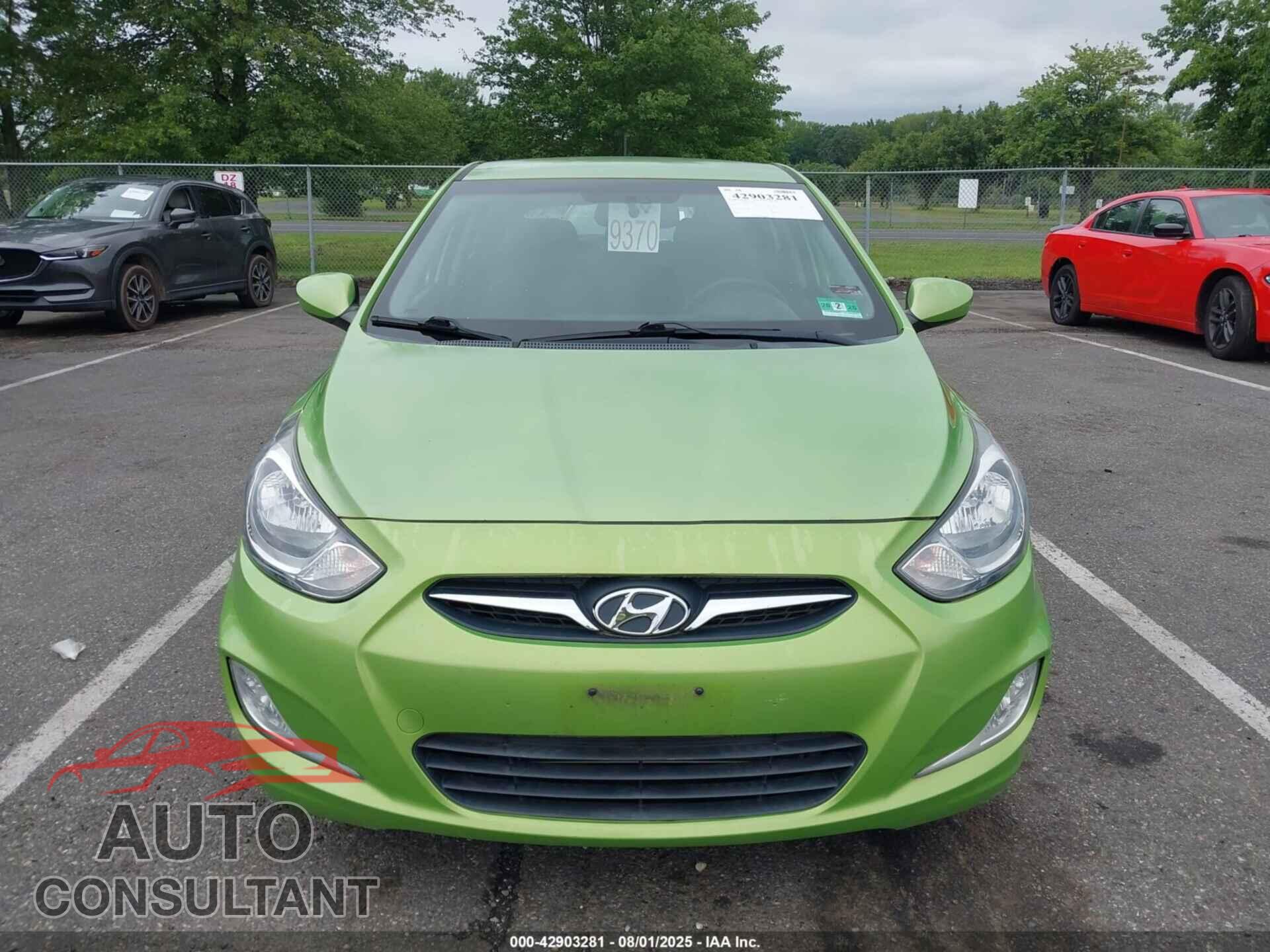 HYUNDAI ACCENT 2012 - KMHCU5AE9CU037470