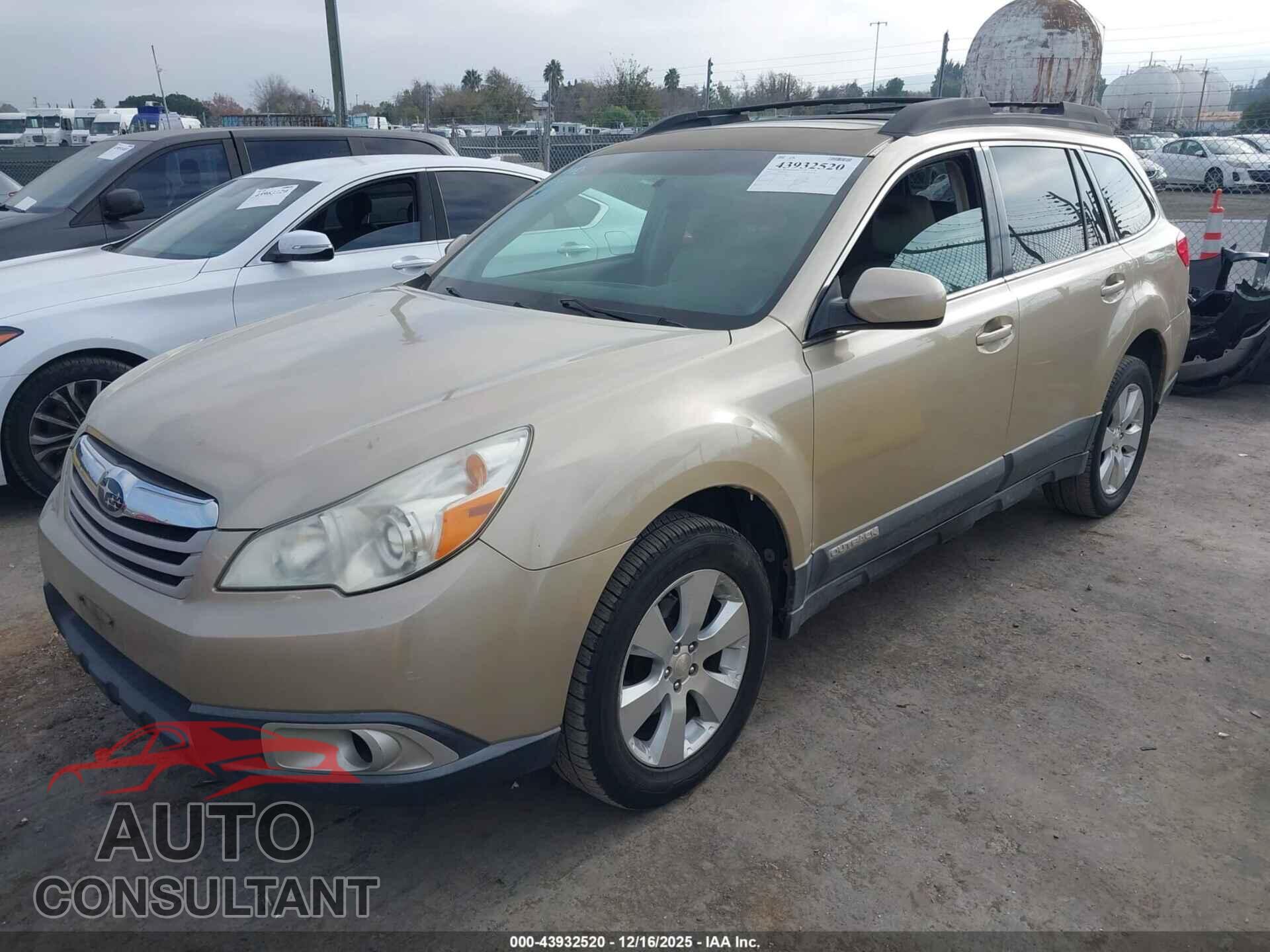 SUBARU OUTBACK 2010 - 4S4BRBGC8A3310418