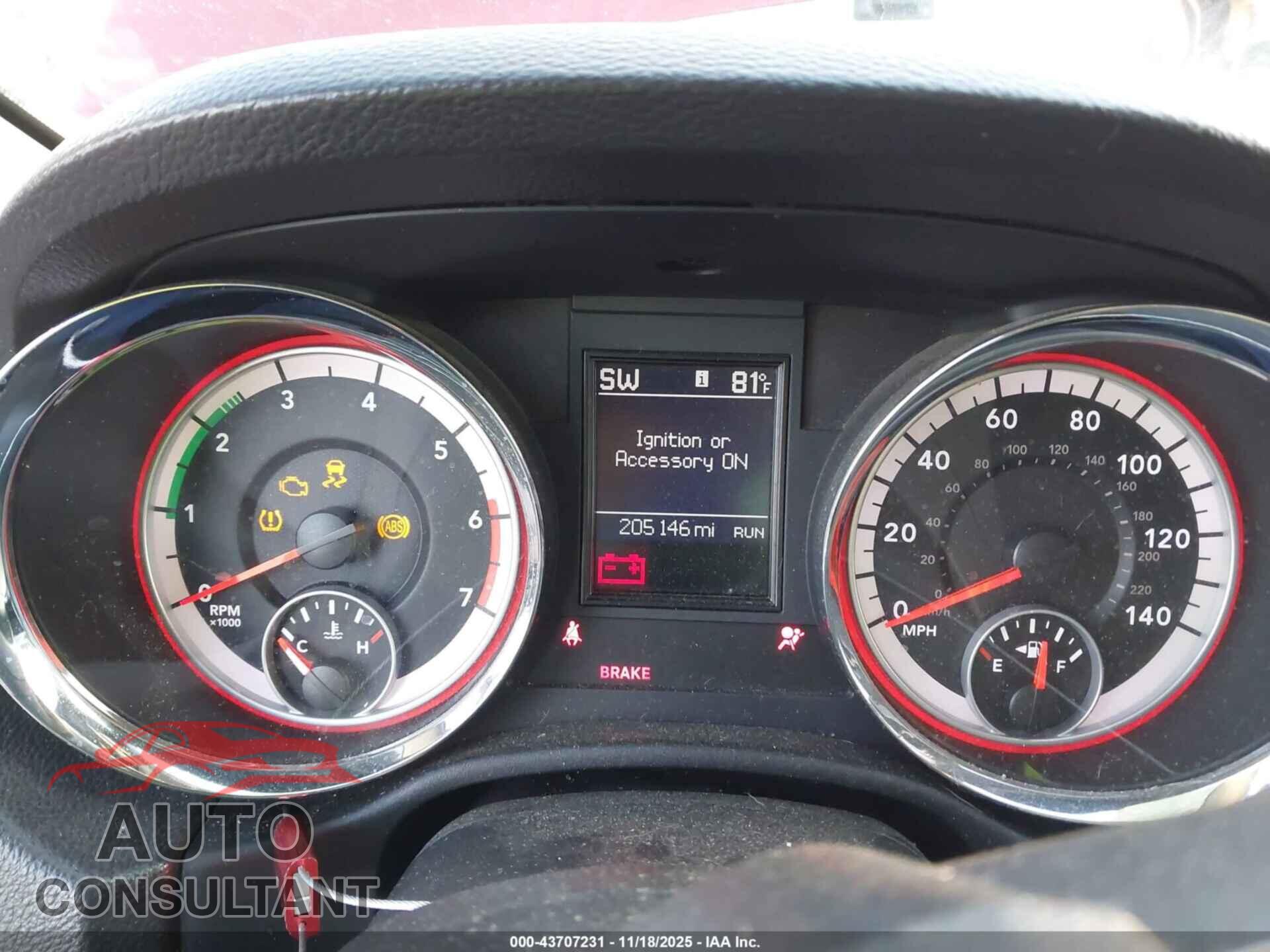 DODGE DURANGO 2011 - 1D4SD5GT7BC592687