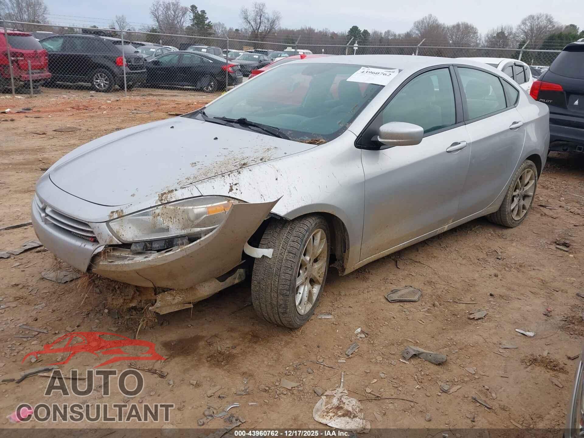 DODGE DART 2013 - 1C3CDFBA4DD137245