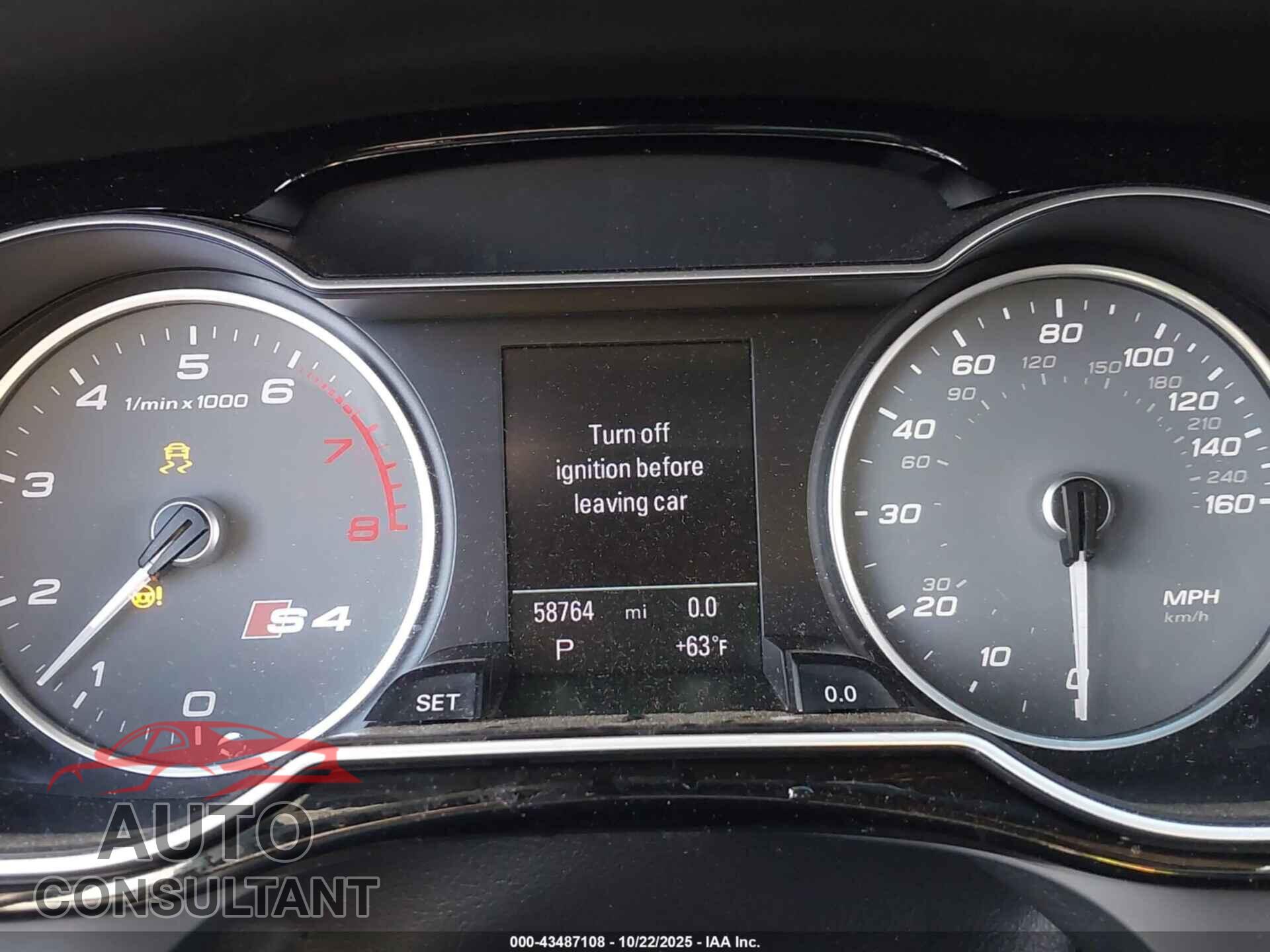 AUDI S4 2013 - WAUKGBFL6DA134820