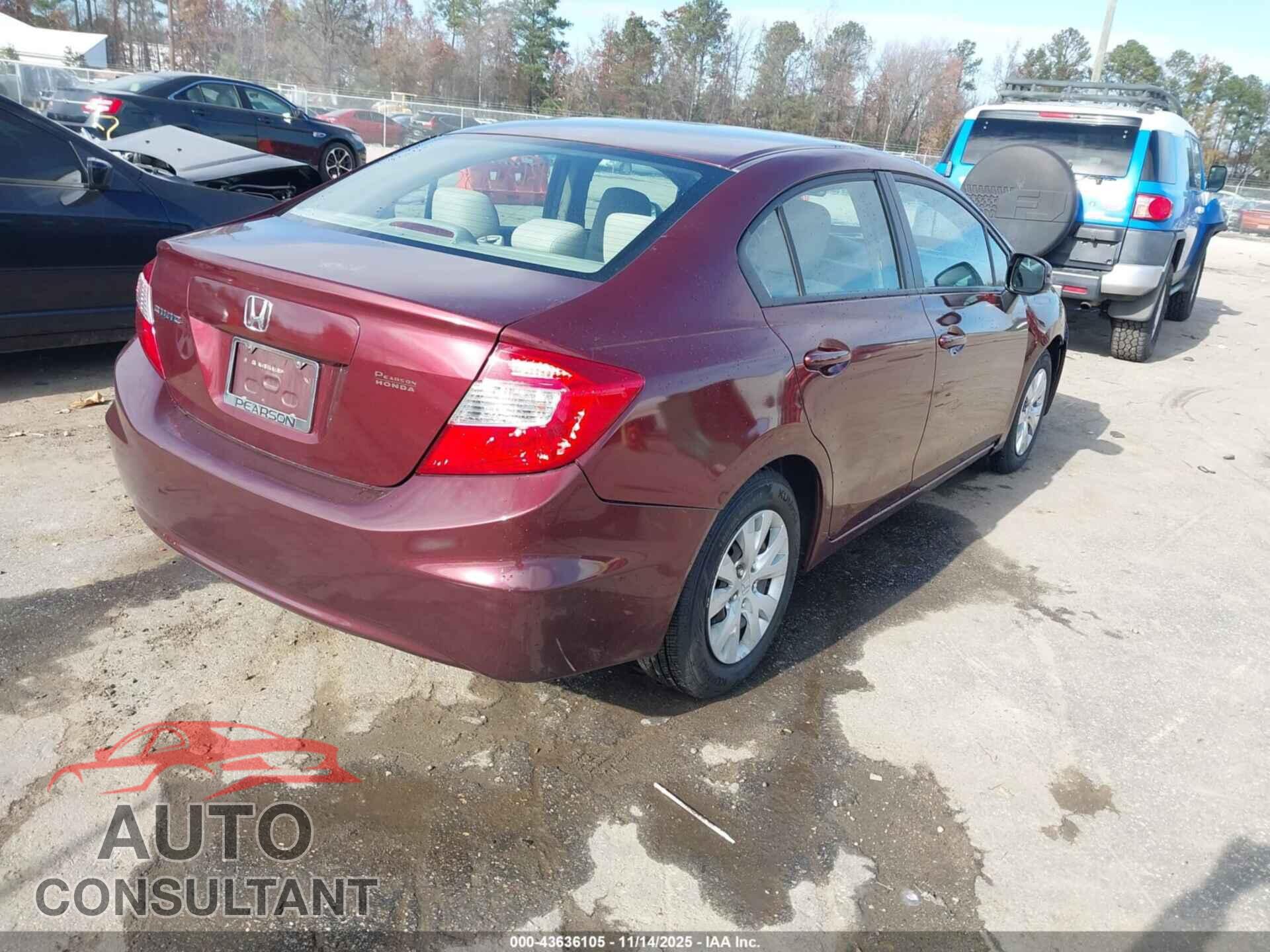 HONDA CIVIC 2012 - 2HGFB2F52CH536520