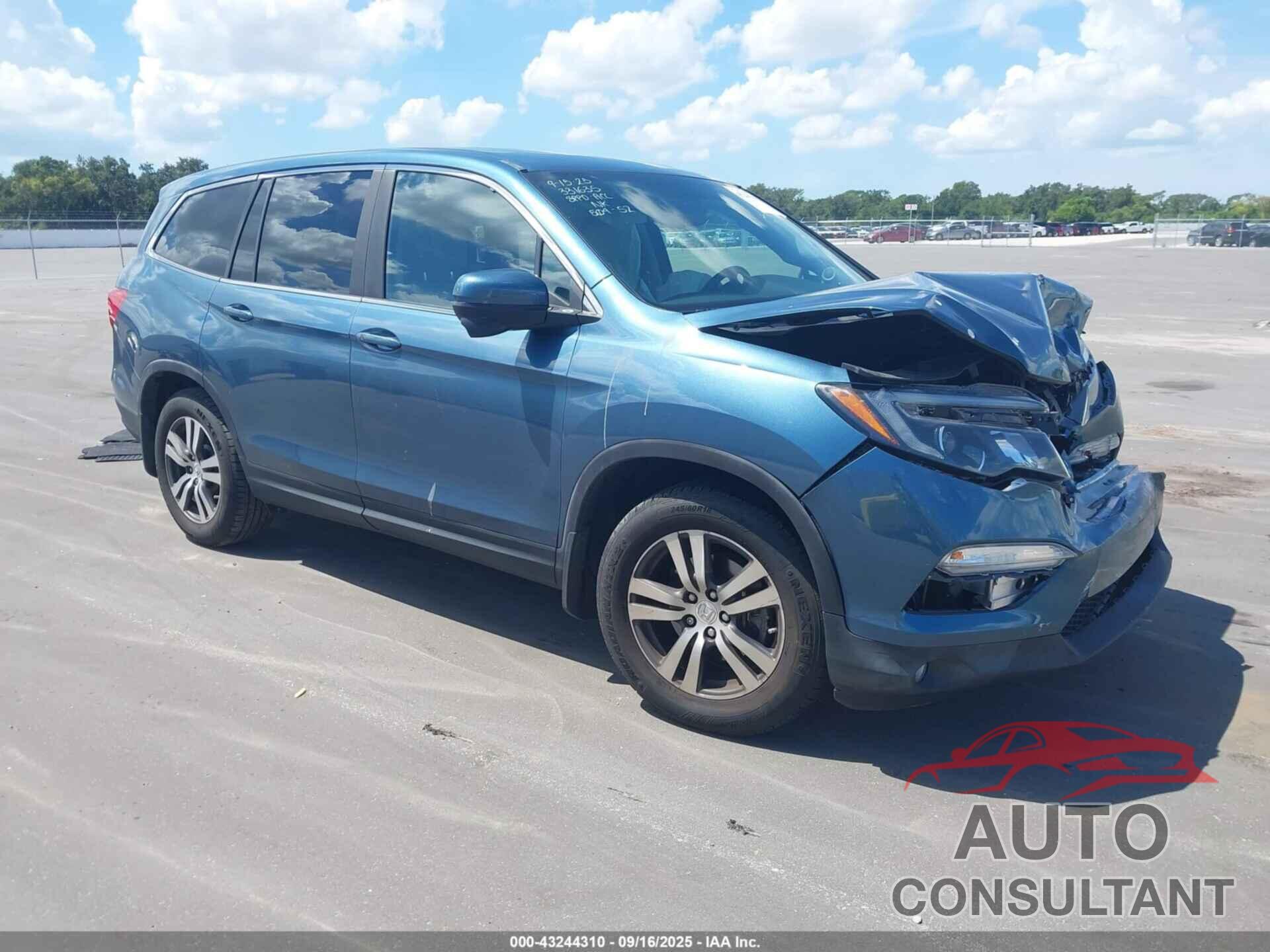 HONDA PILOT 2017 - 5FNYF5H57HB003439