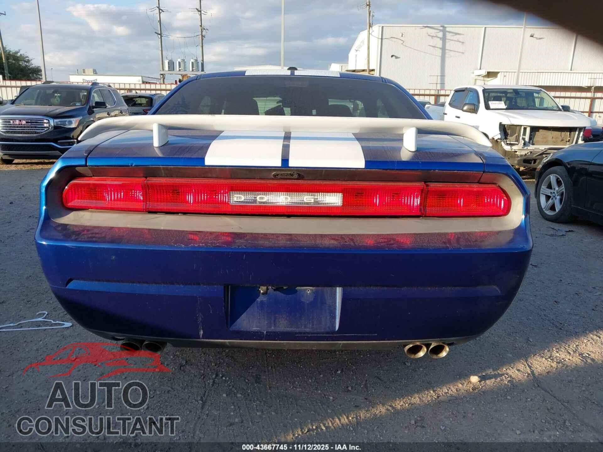 DODGE CHALLENGER 2012 - 2C3CDYAG8CH239232