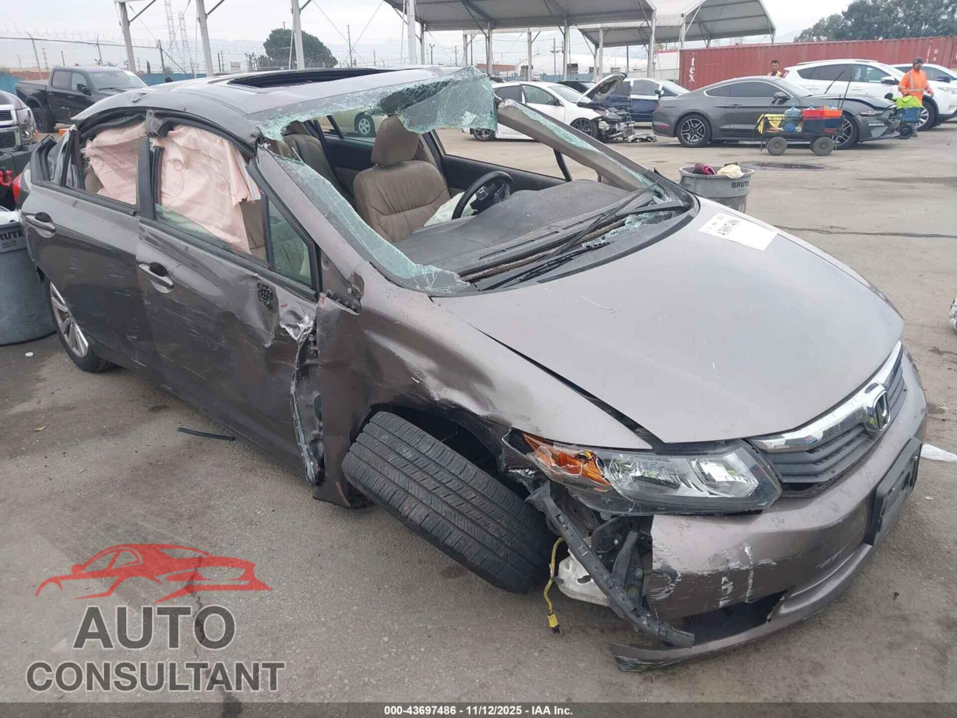 HONDA CIVIC 2012 - 19XFB2F9XCE363634