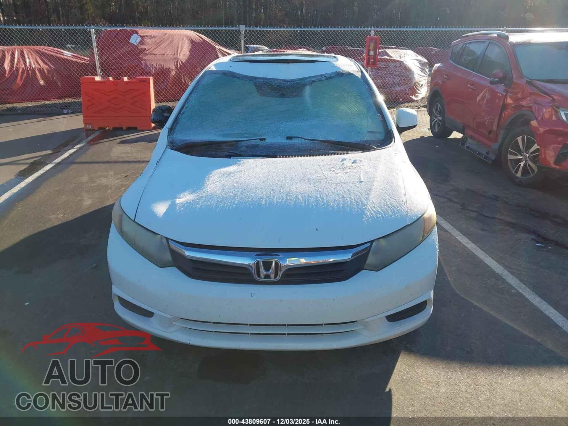 HONDA CIVIC 2012 - 19XFB2F82CE101503