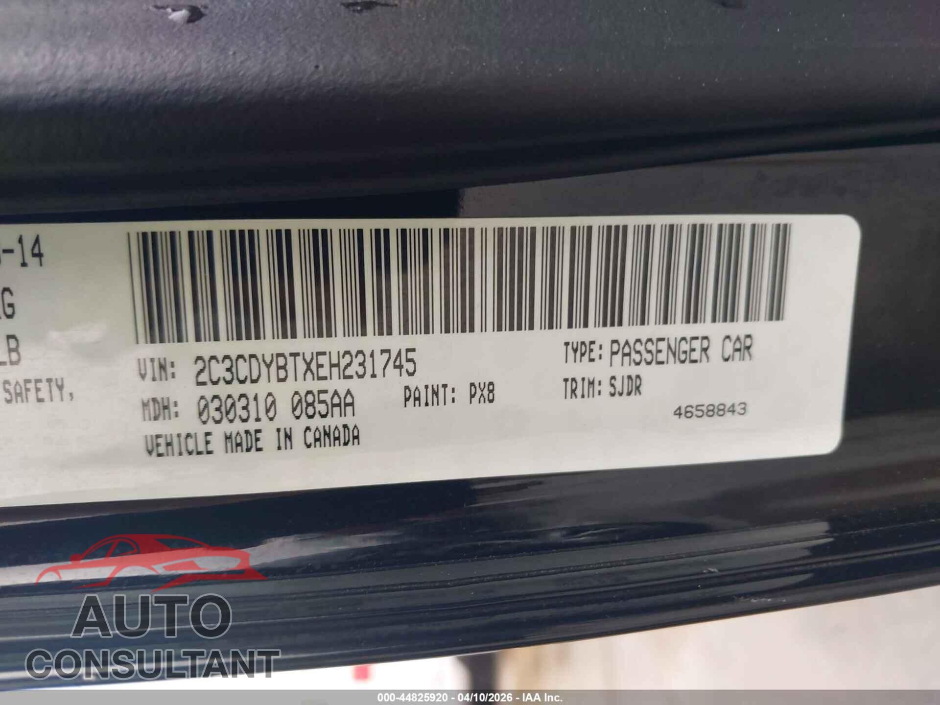 DODGE CHALLENGER 2014 - 2C3CDYBTXEH231745