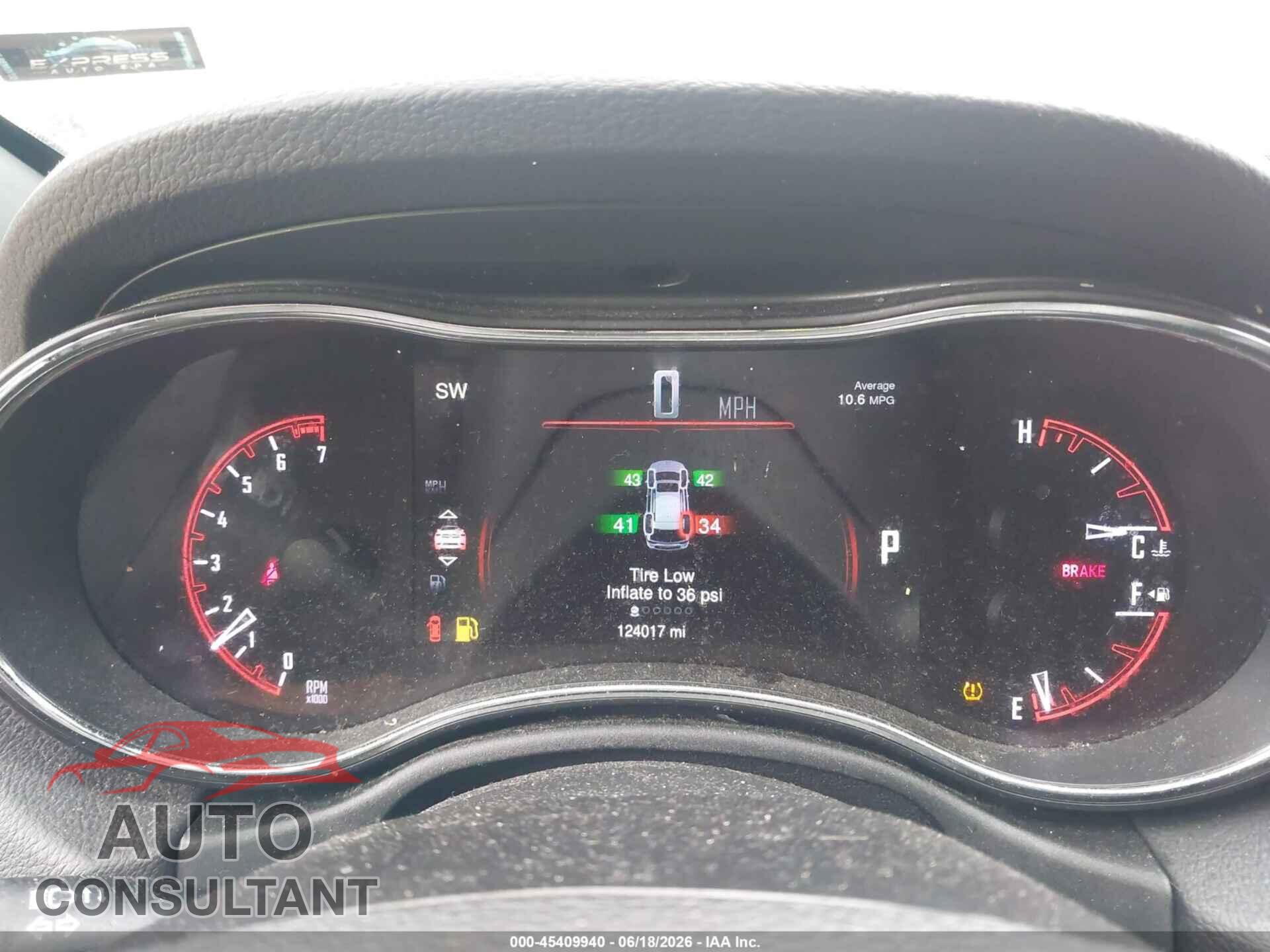 DODGE DURANGO 2015 - 1C4RDJAGXFC737582