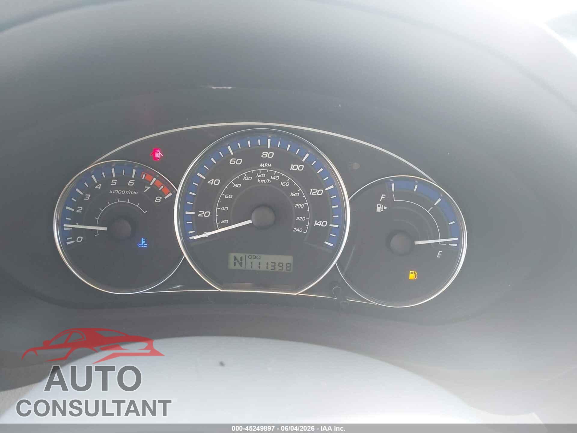 SUBARU FORESTER 2012 - JF2SHADC0CH457197