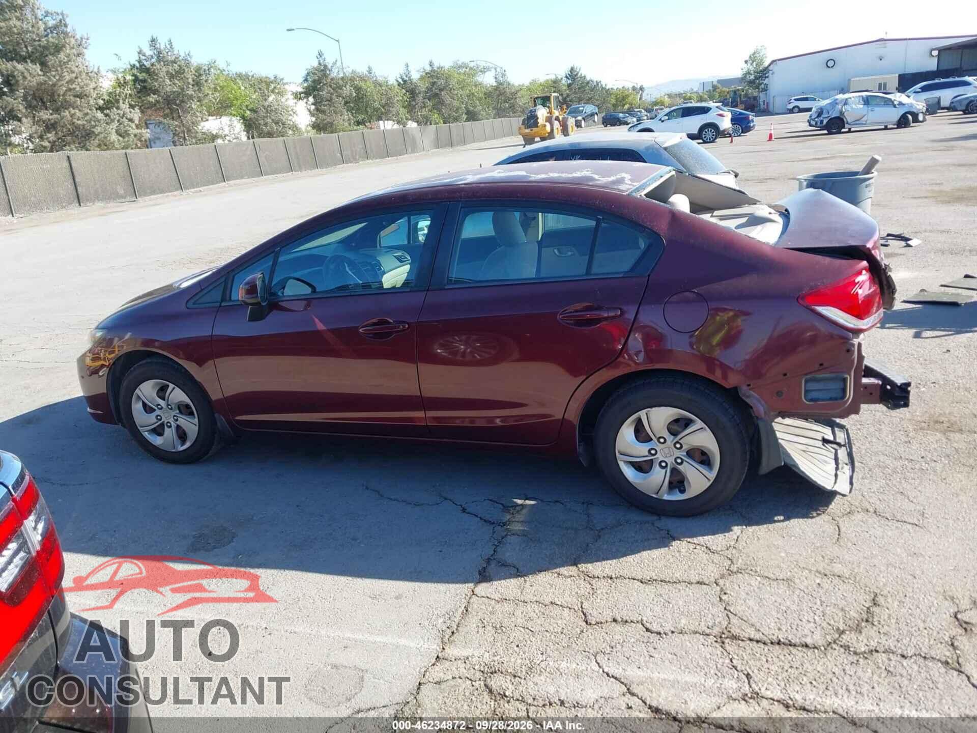 HONDA CIVIC 2013 - 19XFB2F54DE246064