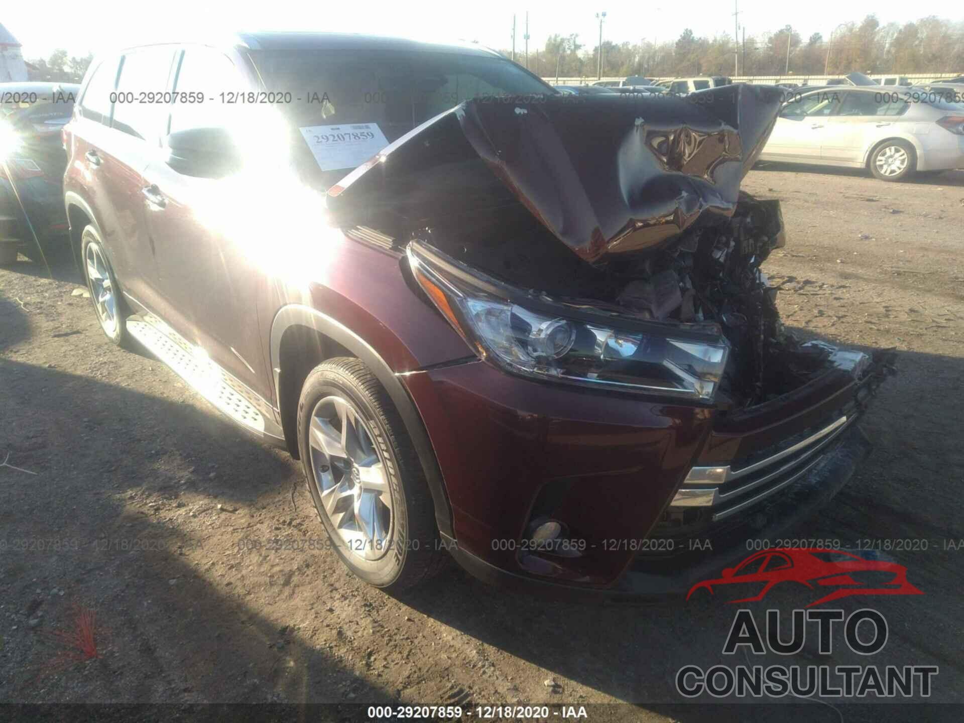 TOYOTA HIGHLANDER 2018 - 5TDYZRFH3JS267660