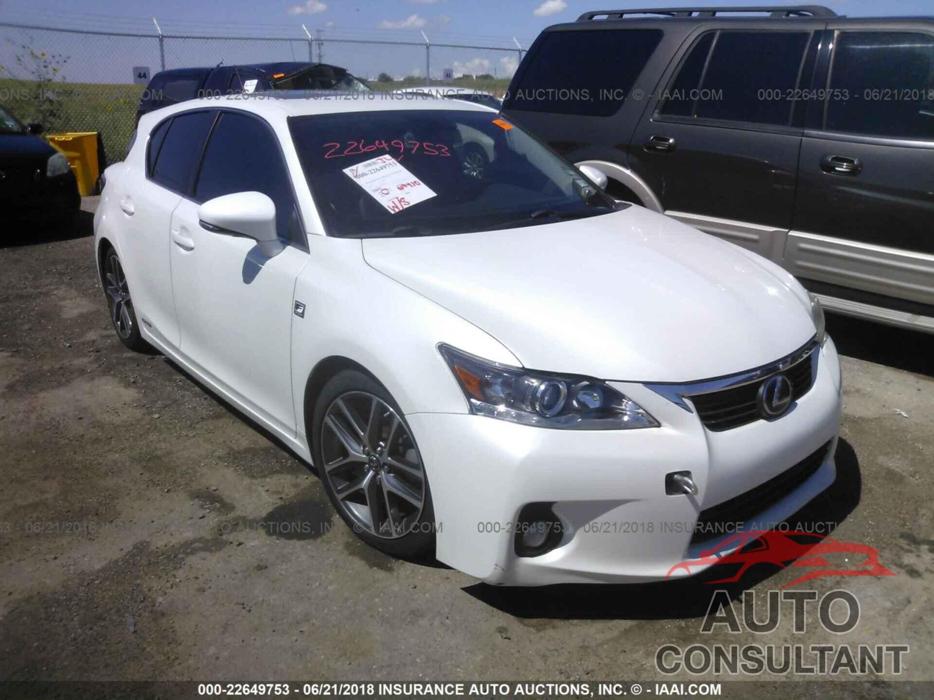 Lexus Ct 2012 - JTHKD5BHXC2093436