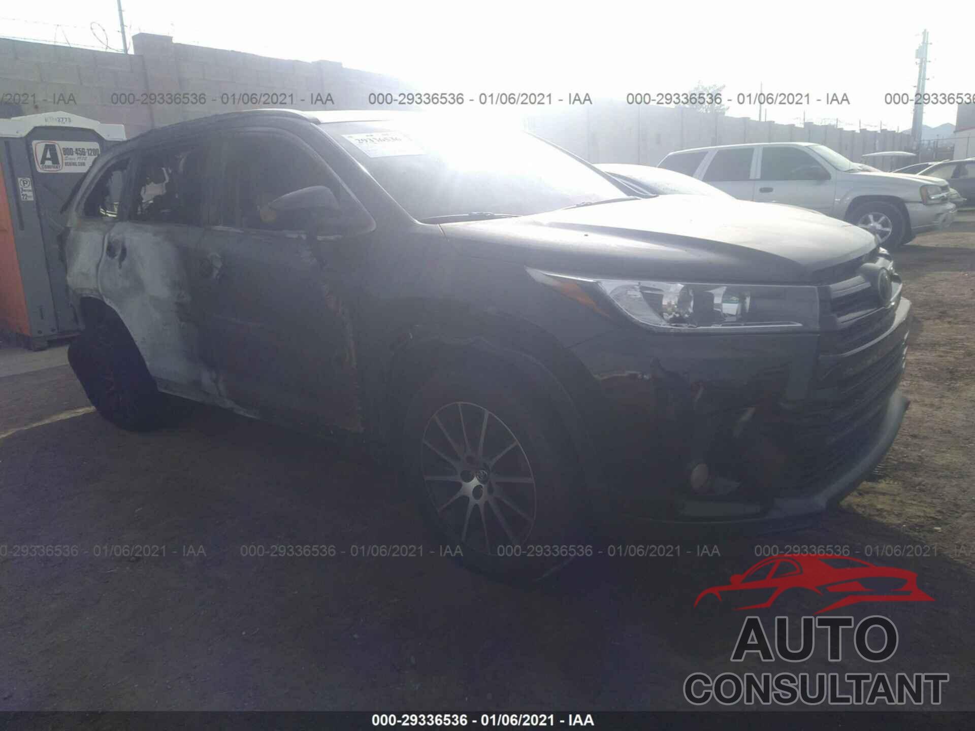 TOYOTA HIGHLANDER 2017 - 5TDJZRFH5HS361390