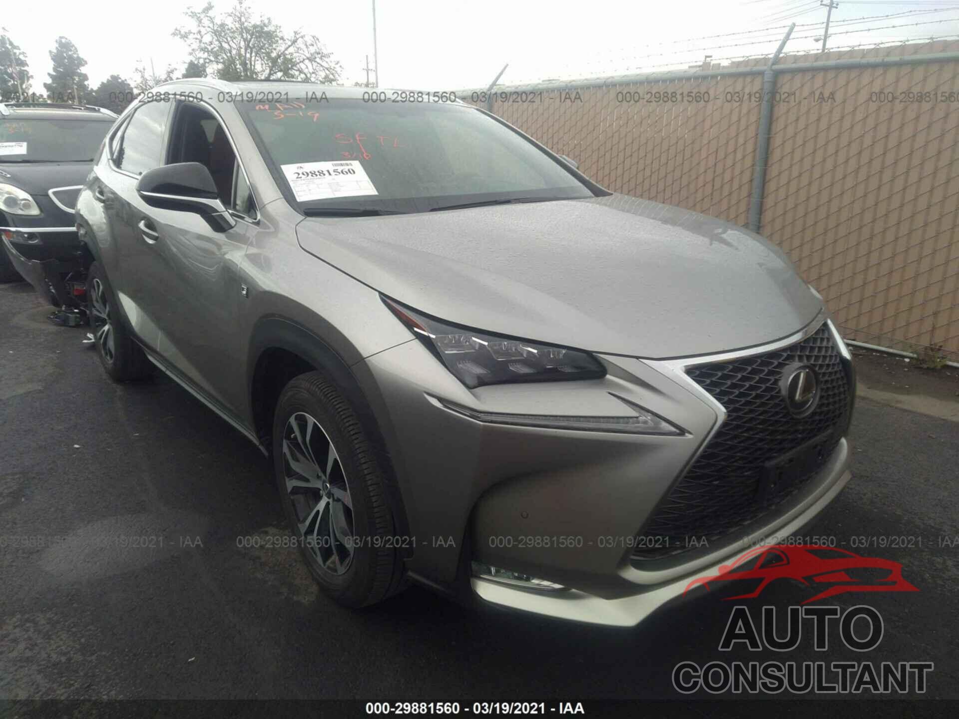 LEXUS NX 2017 - JTJBARBZ4H2125666