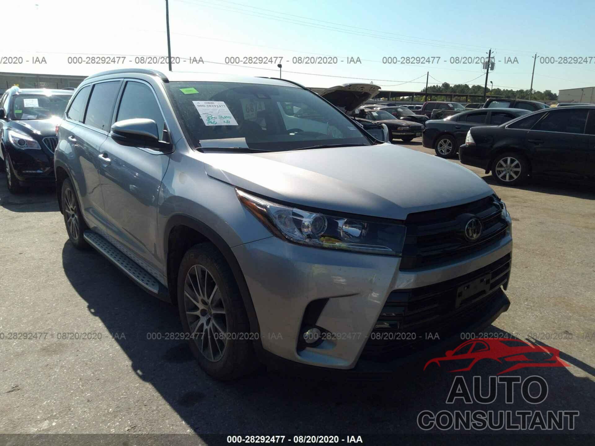 TOYOTA HIGHLANDER 2017 - 5TDKZRFH6HS516968