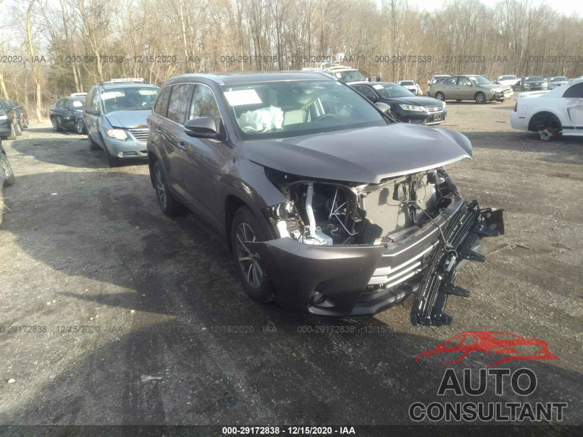 TOYOTA HIGHLANDER 2019 - 5TDJZRFH0KS574917