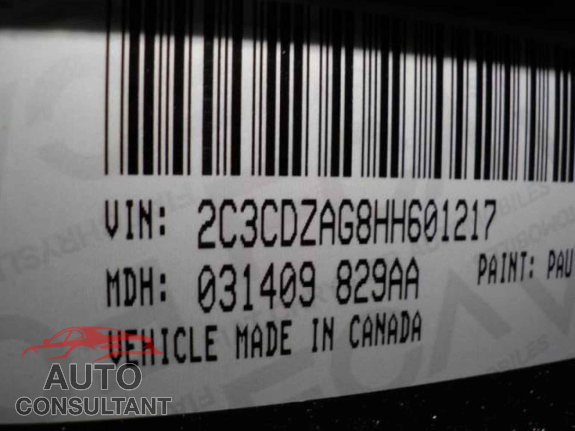 DODGE CHALLENGER 2017 - 2C3CDZAG8HH601217
