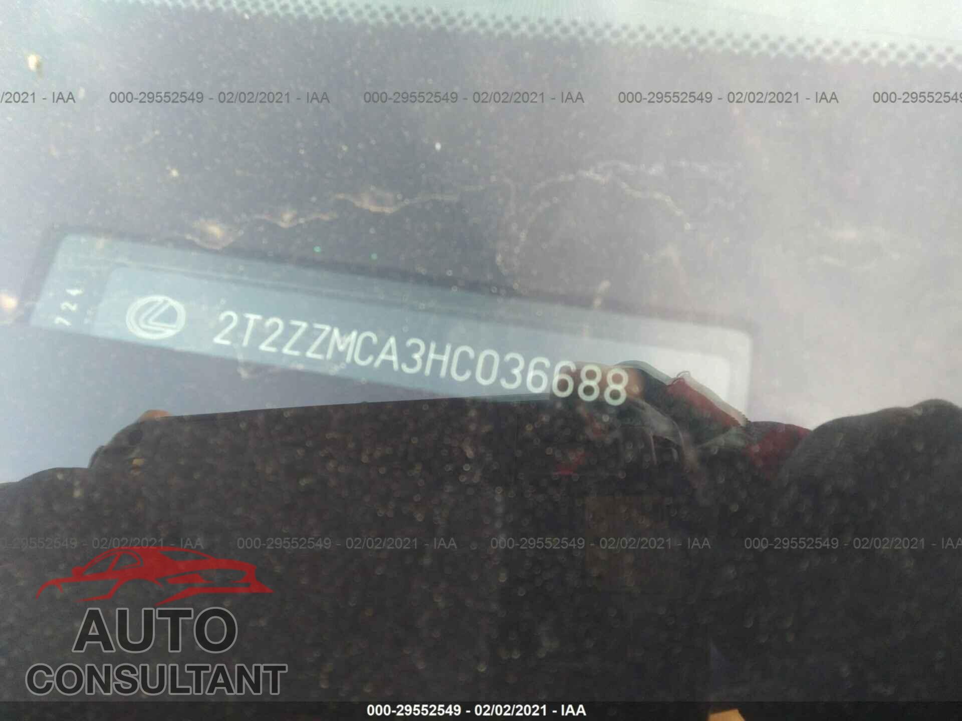 LEXUS RX 2017 - 2T2ZZMCA3HC036688
