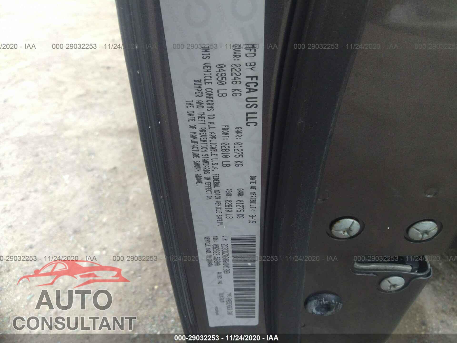 DODGE CHALLENGER 2016 - 2C3CDZAG0GH101289