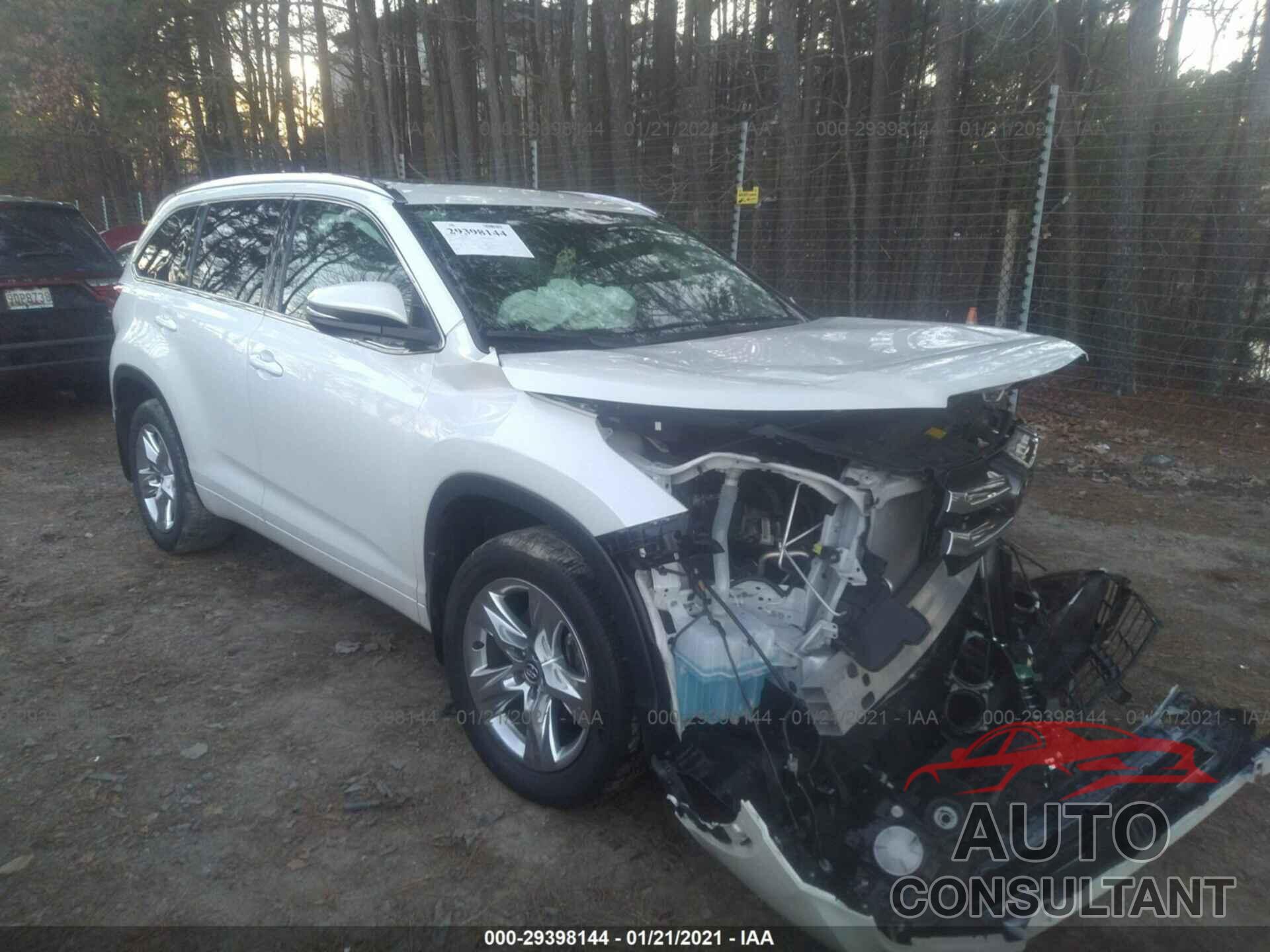 TOYOTA HIGHLANDER 2019 - 5TDDZRFH3KS704444