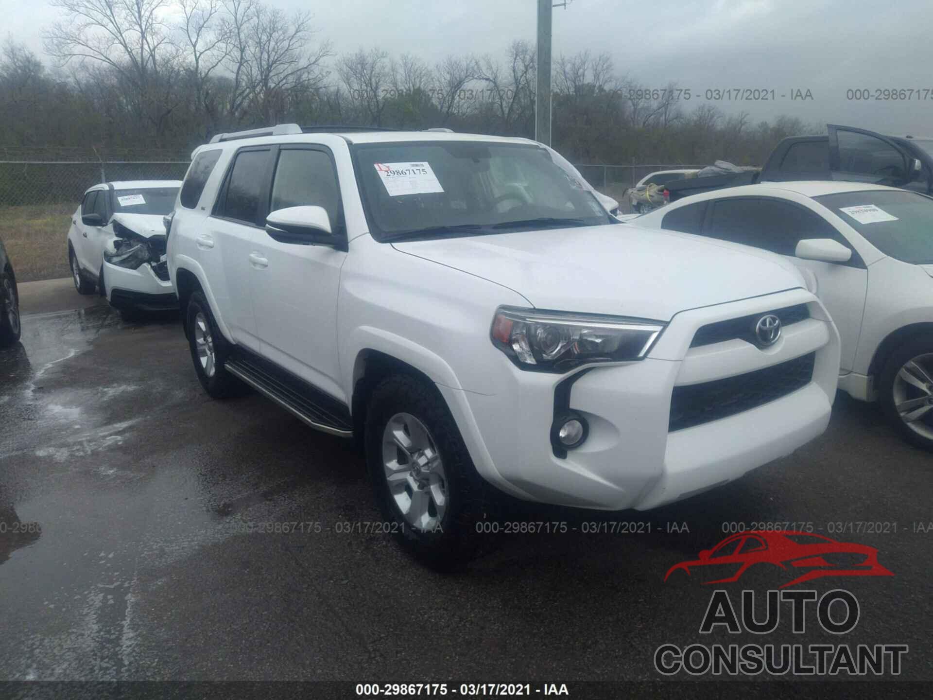 TOYOTA 4RUNNER 2016 - JTEZU5JR9G5111726