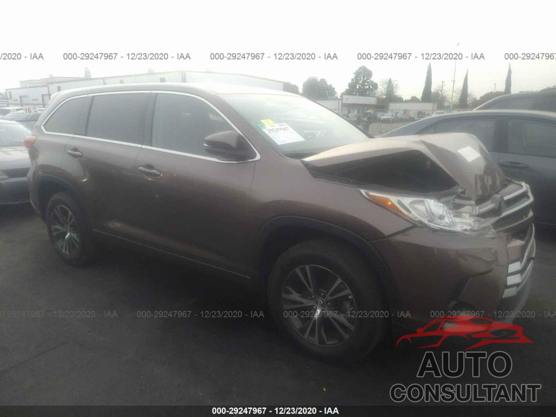 TOYOTA HIGHLANDER 2018 - 5TDZZRFH6JS249643