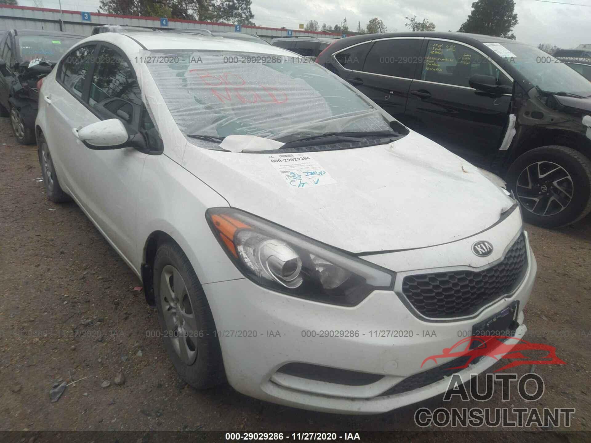 KIA FORTE 2016 - KNAFK4A65G5554482