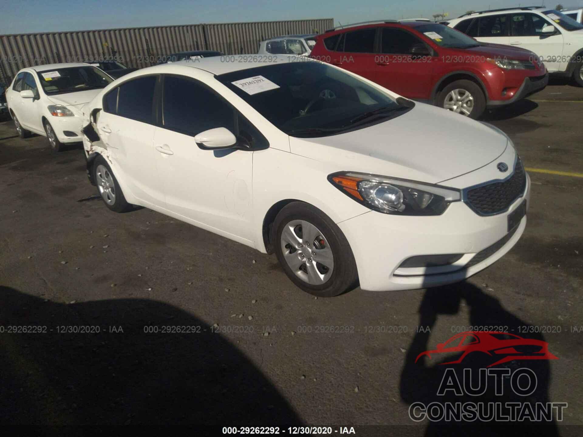 KIA FORTE 2016 - KNAFK4A61G5582425