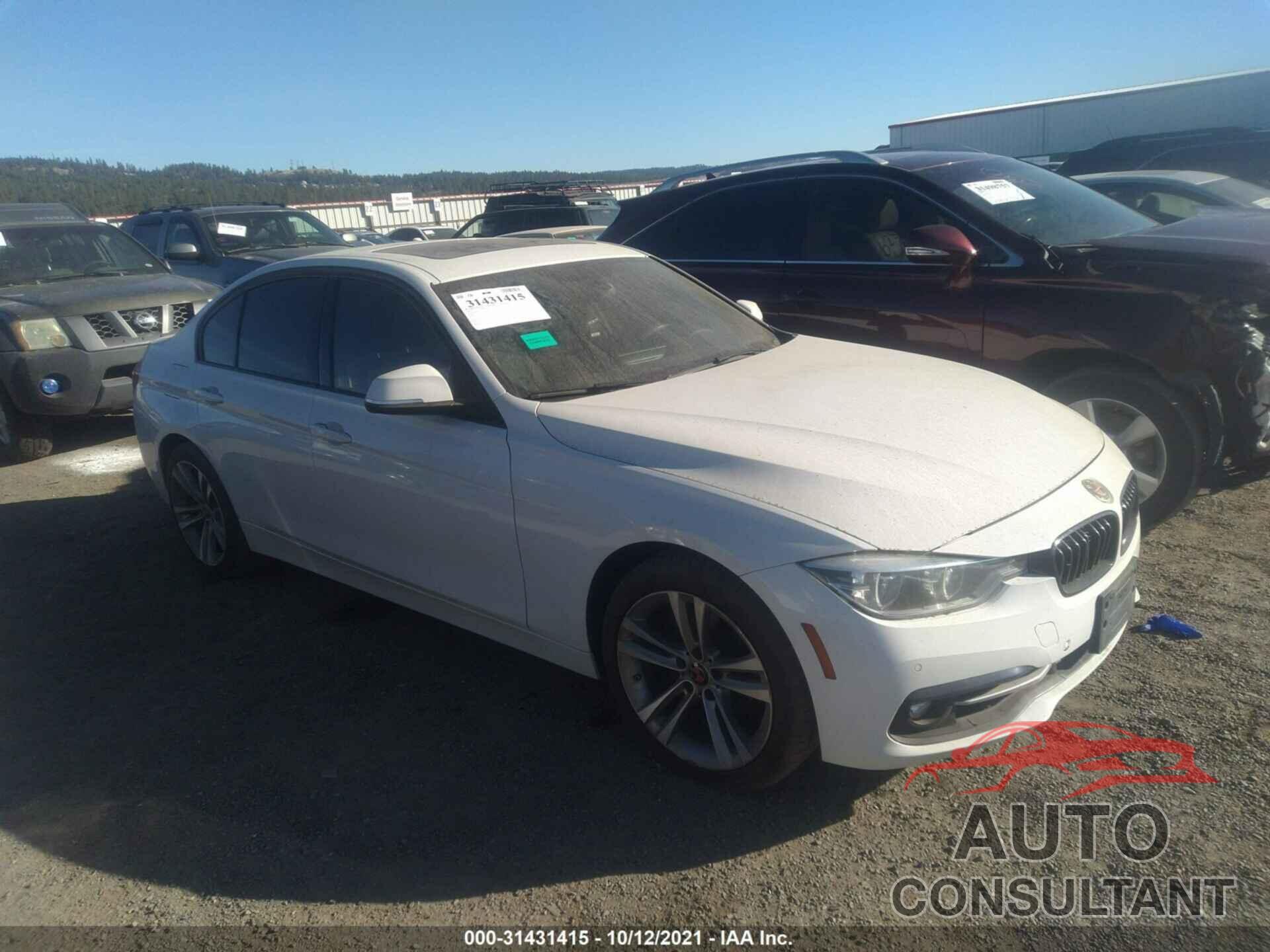 BMW 3 SERIES 2016 - WBA8E3G5XGNU04912