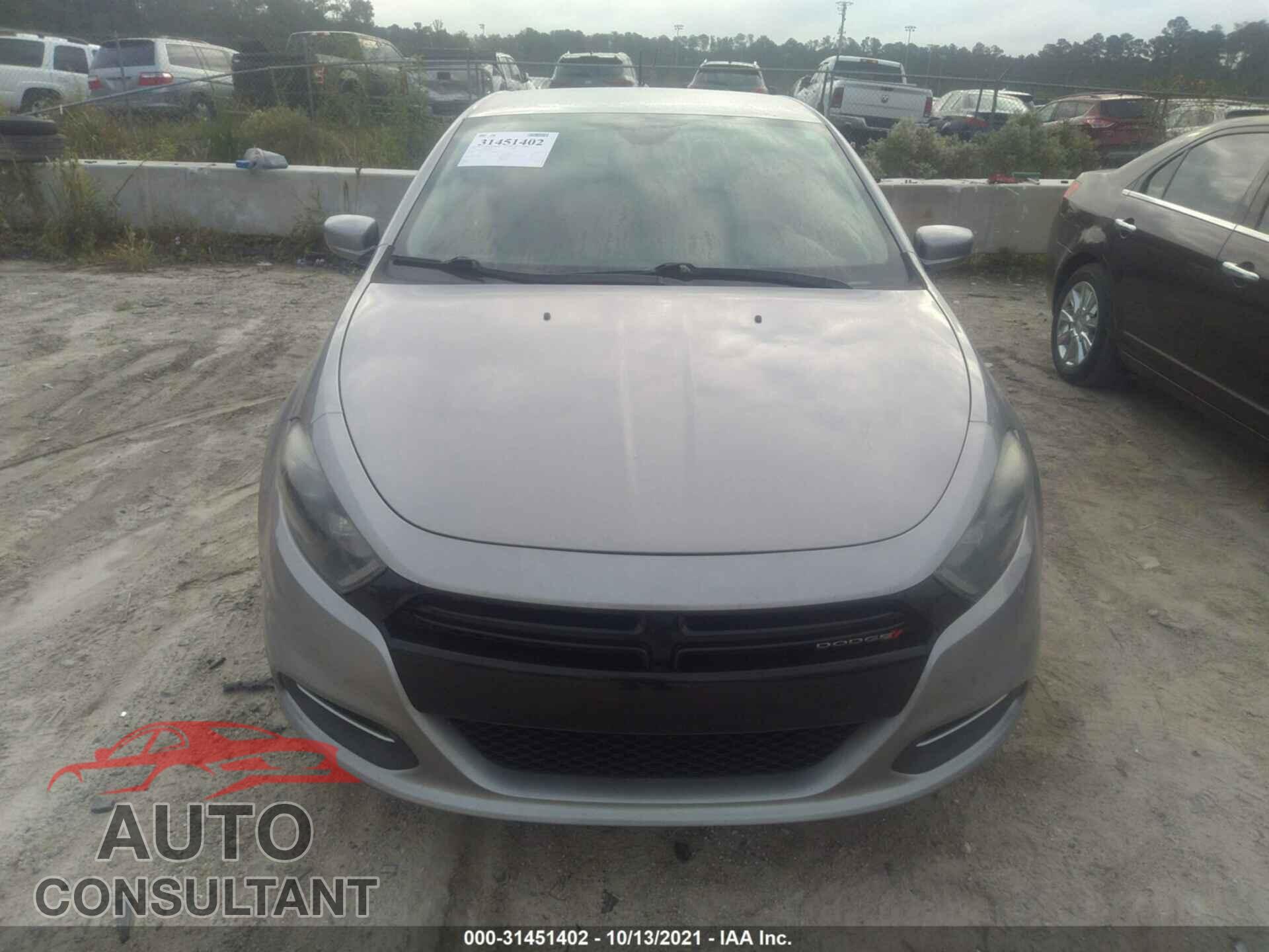DODGE DART 2016 - 1C3CDFAA5GD607742