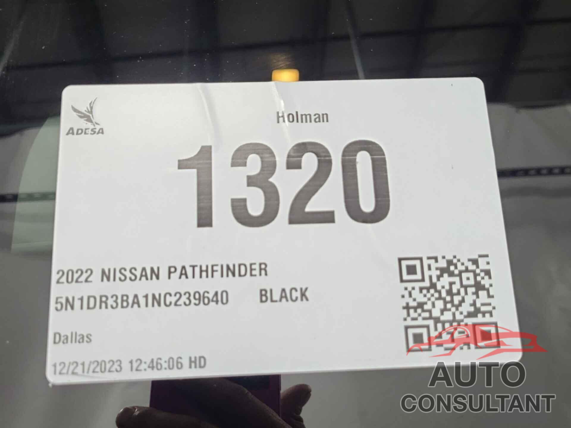 NISSAN PATHFINDER 2022 - 5N1DR3BA1NC239640