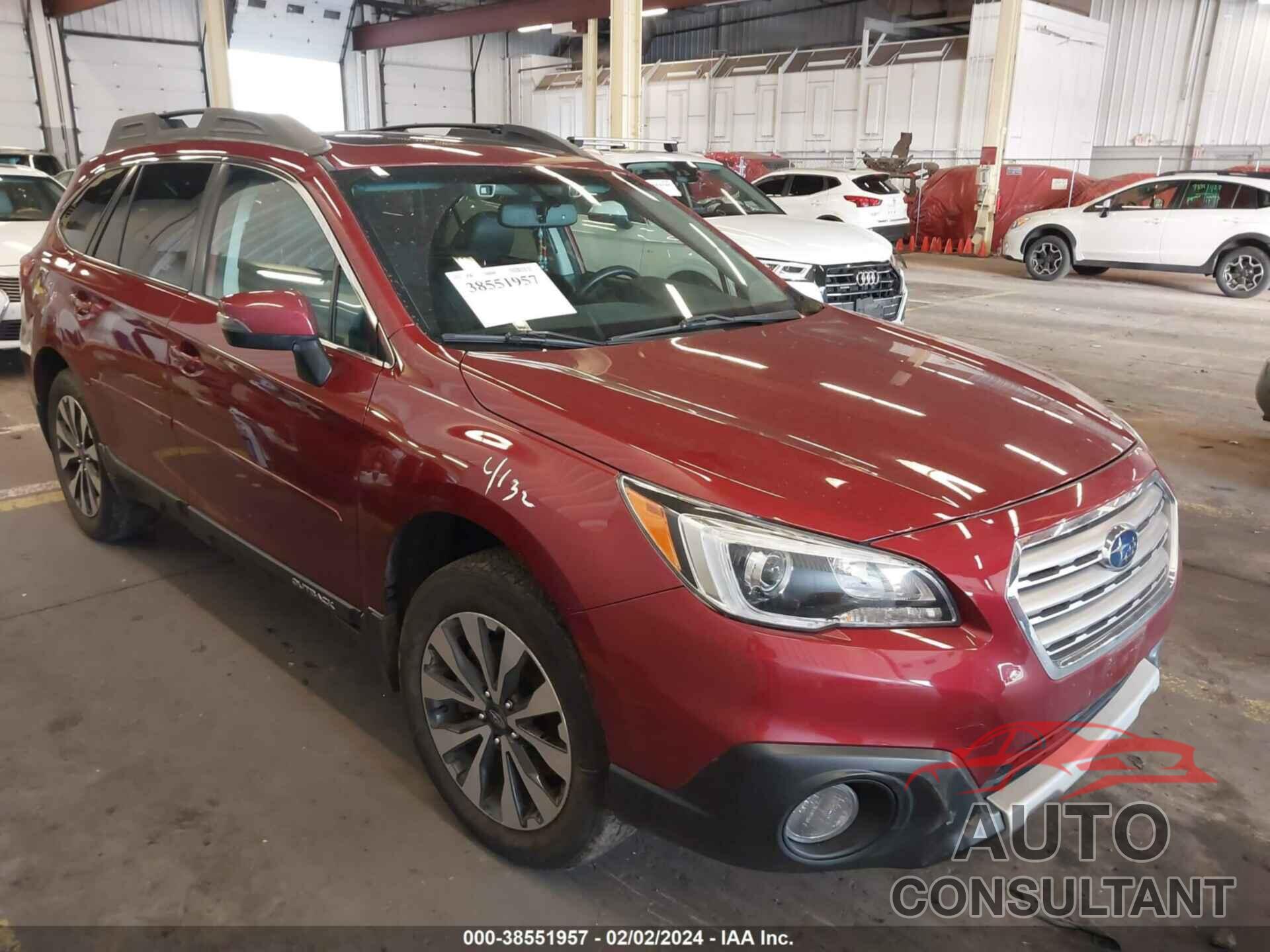 SUBARU OUTBACK 2016 - 4S4BSENC7G3288428