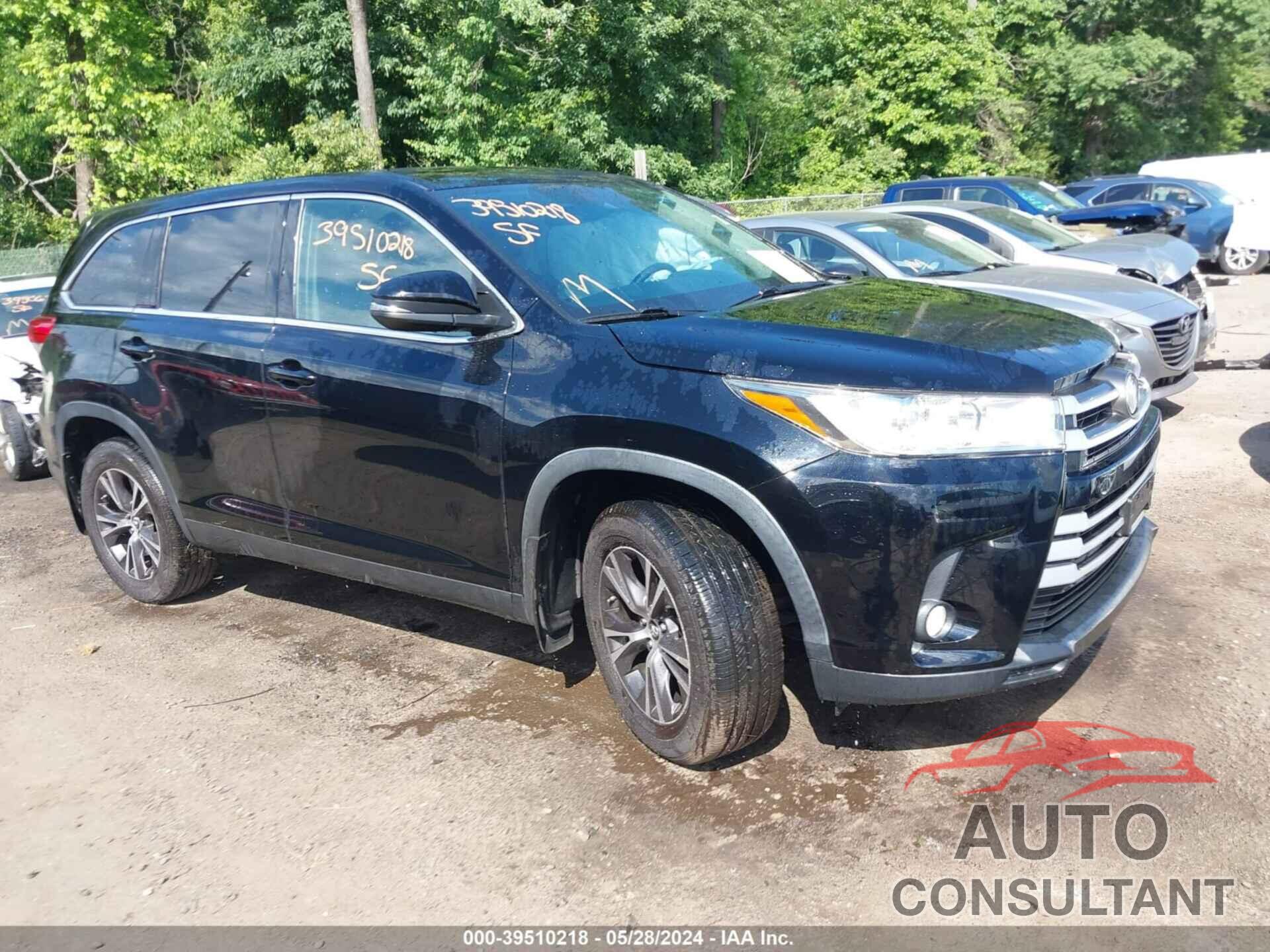 TOYOTA HIGHLANDER 2019 - 5TDBZRFH7KS726406