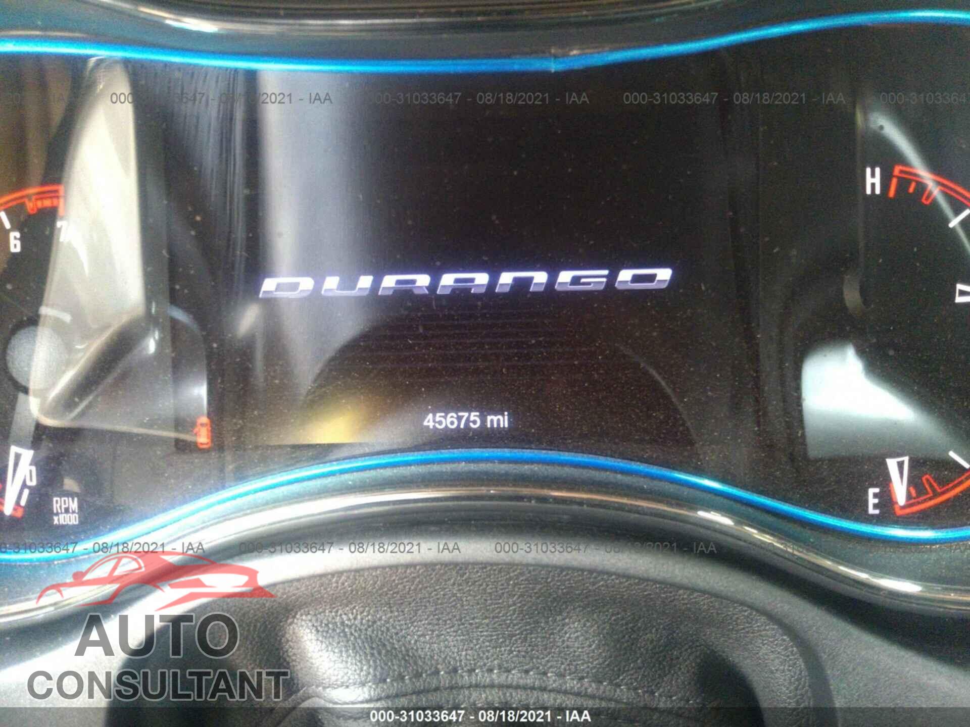 DODGE DURANGO 2019 - 1C4RDHDG2KC826898