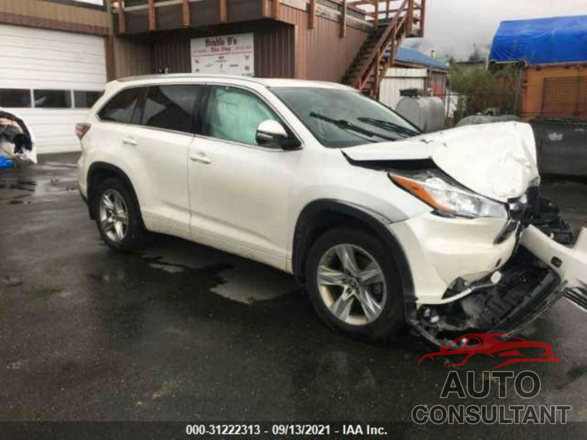 TOYOTA HIGHLANDER 2016 - 5TDDKRFH0GS287361