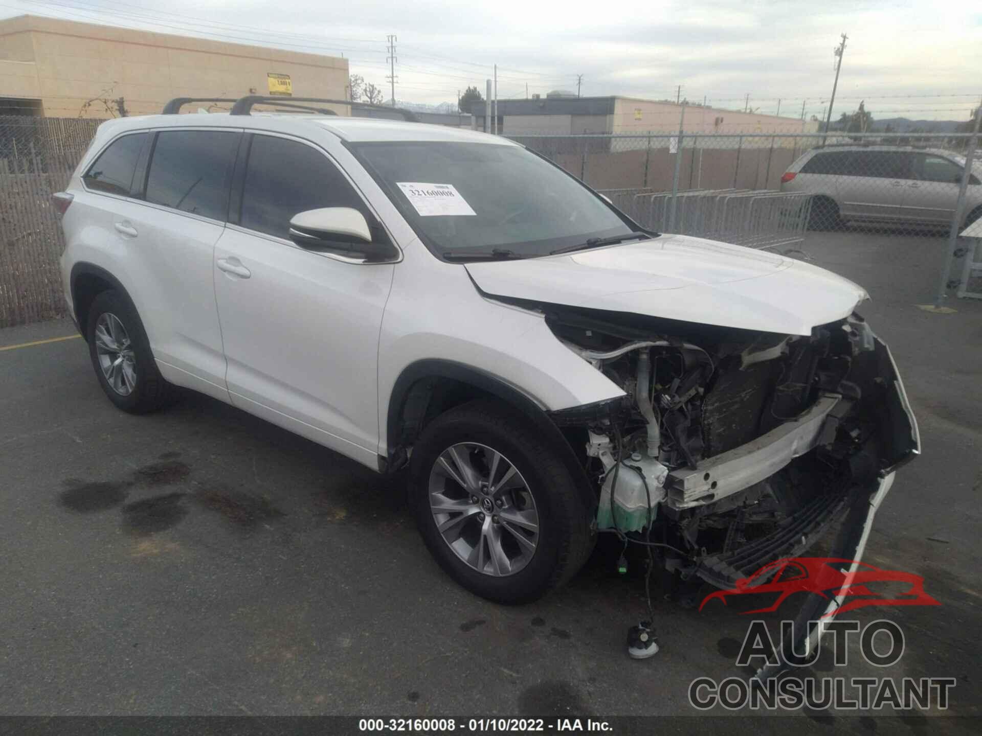 TOYOTA HIGHLANDER 2016 - 5TDZKRFH1GS140939