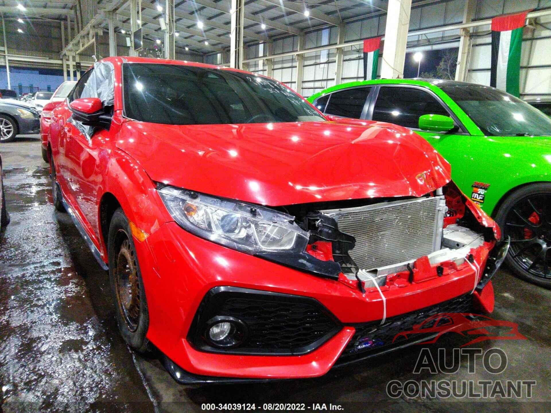 HONDA CIVIC HATCHBACK 2018 - 00HFK7H44JU302932