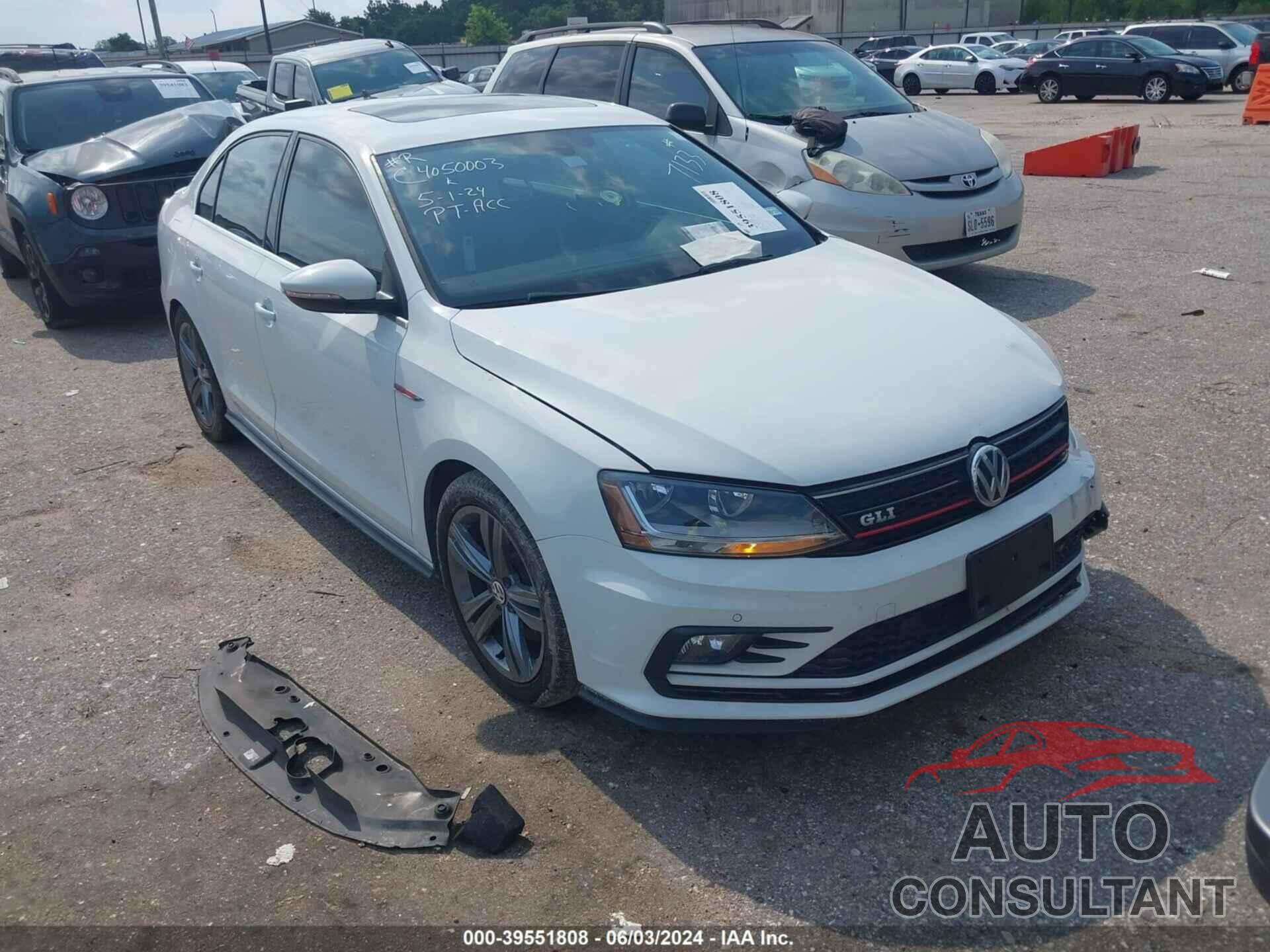 VOLKSWAGEN JETTA 2017 - 3VW4T7AJXHM327133