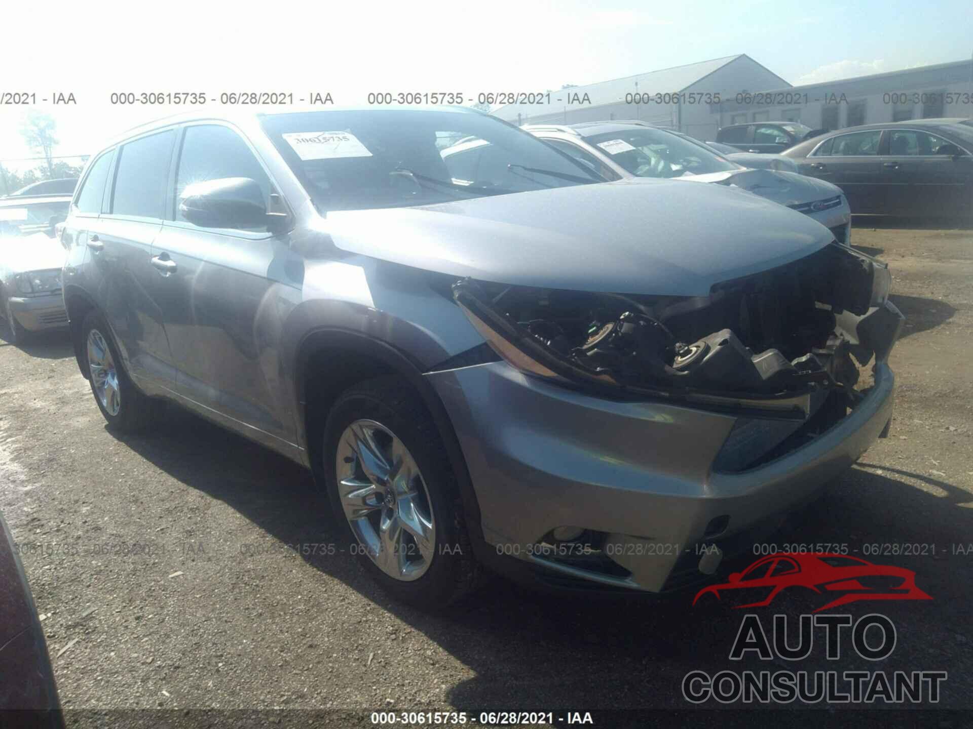 TOYOTA HIGHLANDER 2016 - 5TDDKRFH8GS258612