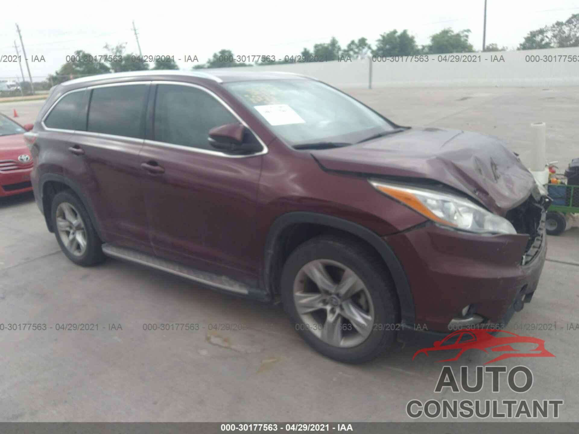 TOYOTA HIGHLANDER 2016 - 5TDYKRFH5GS176483