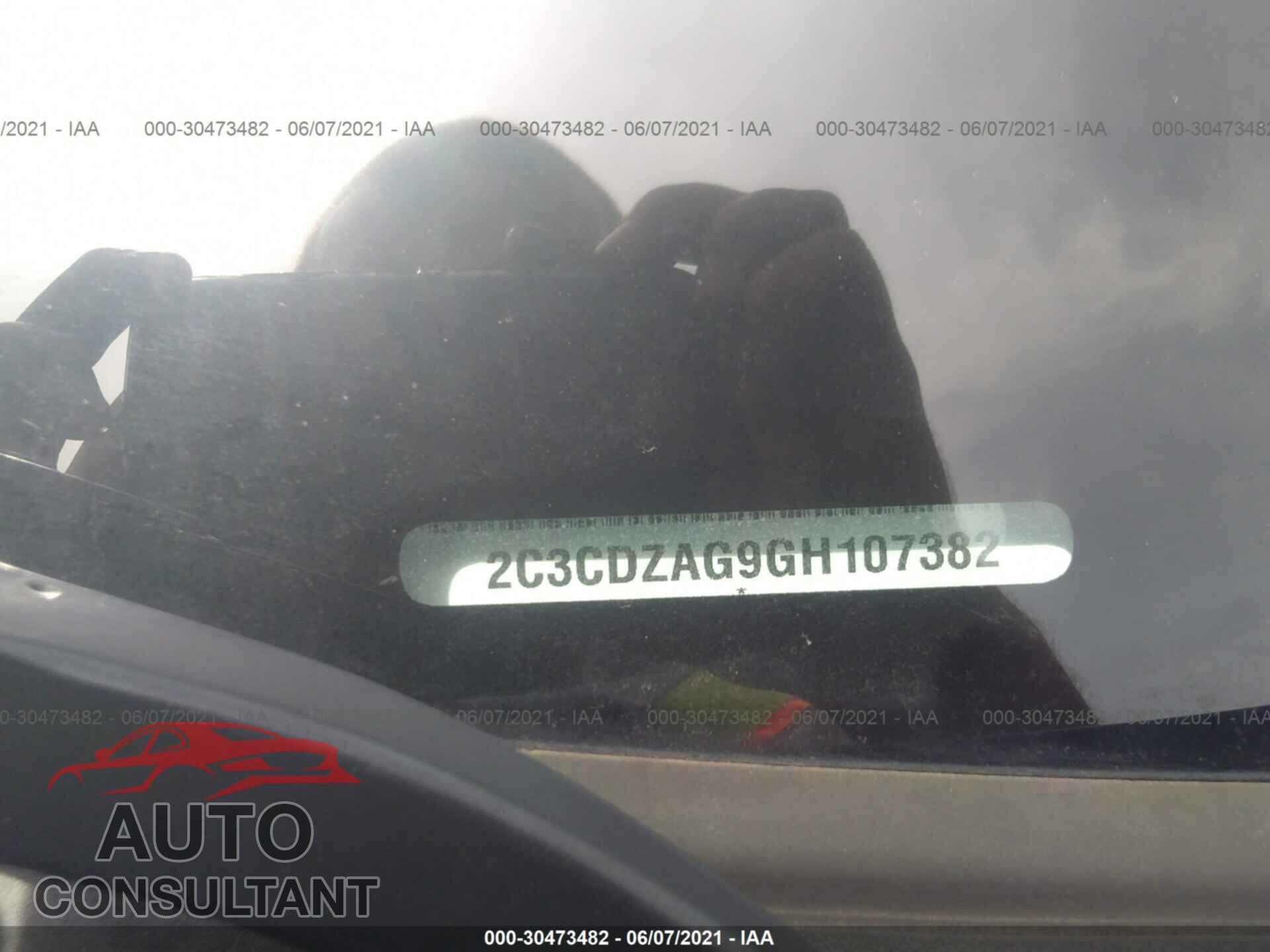 DODGE CHALLENGER 2016 - 2C3CDZAG9GH107382