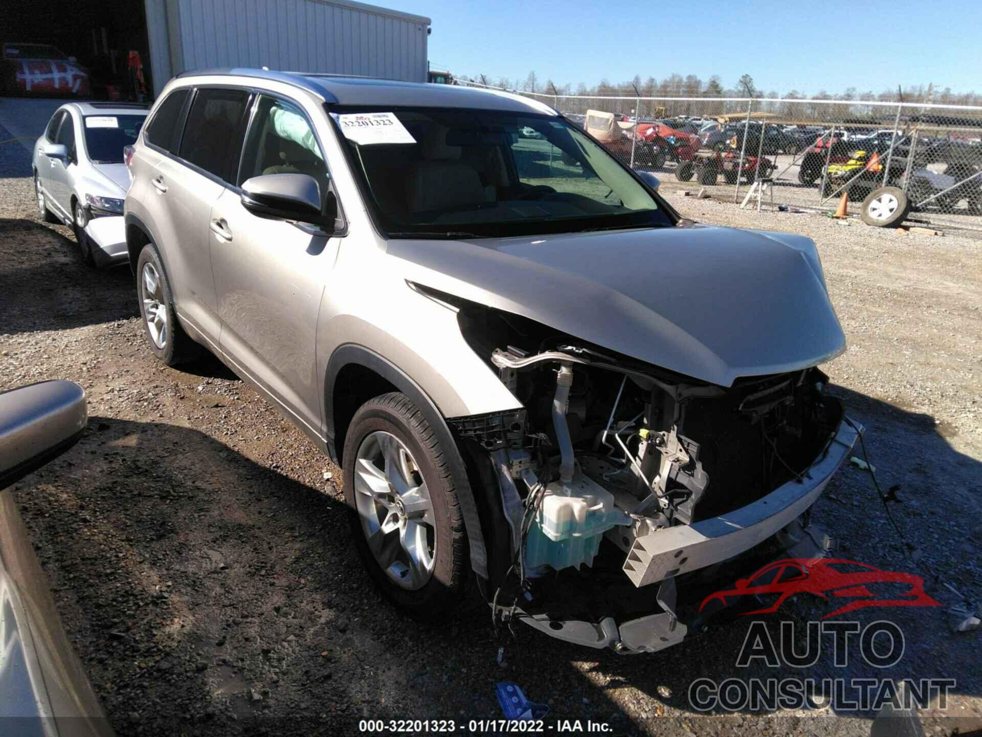 TOYOTA HIGHLANDER 2016 - 5TDYKRFH7GS123557