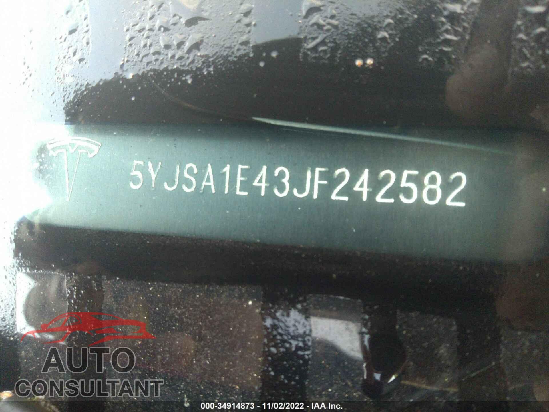TESLA MODEL S 2018 - 5YJSA1E43JF242582